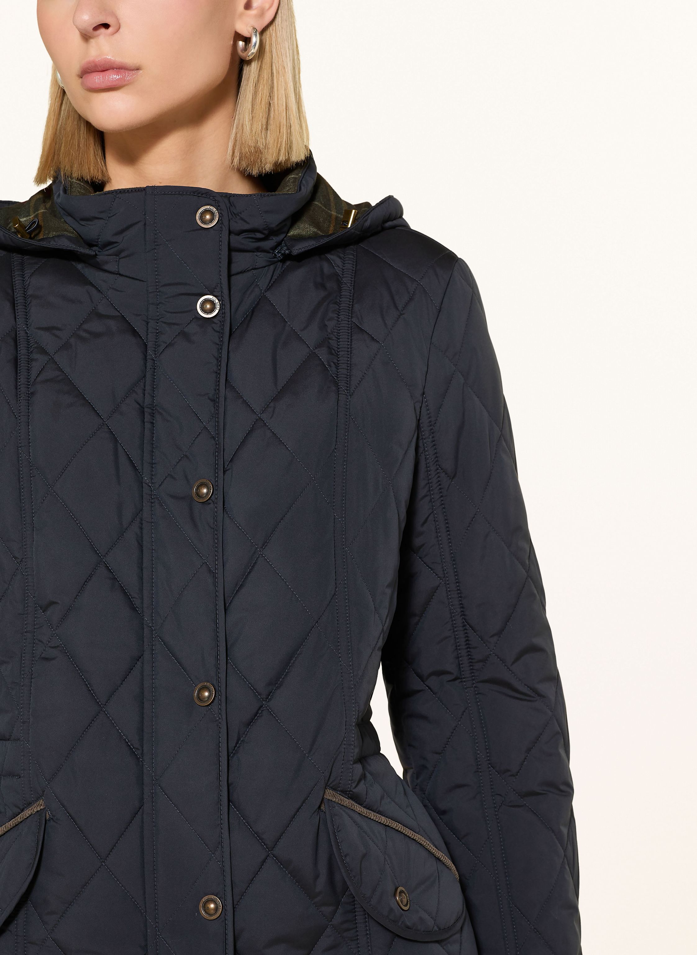 Thumbnail - Gil Bret Steppjacke Mit Abnehmbarer Kapuze blau