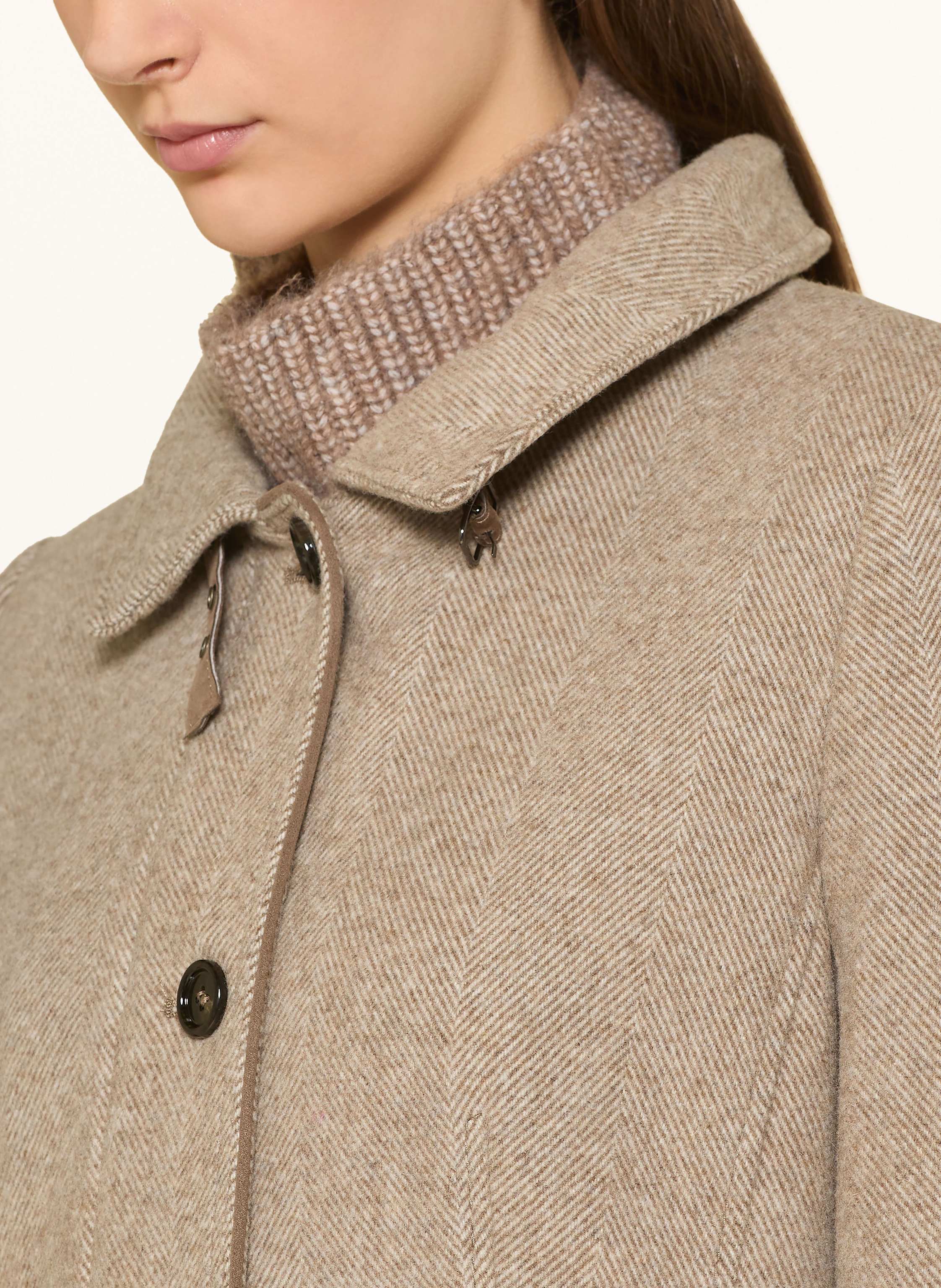 Thumbnail - Gil Bret Wollmantel Mit Abnehmbarem Kunstfell beige