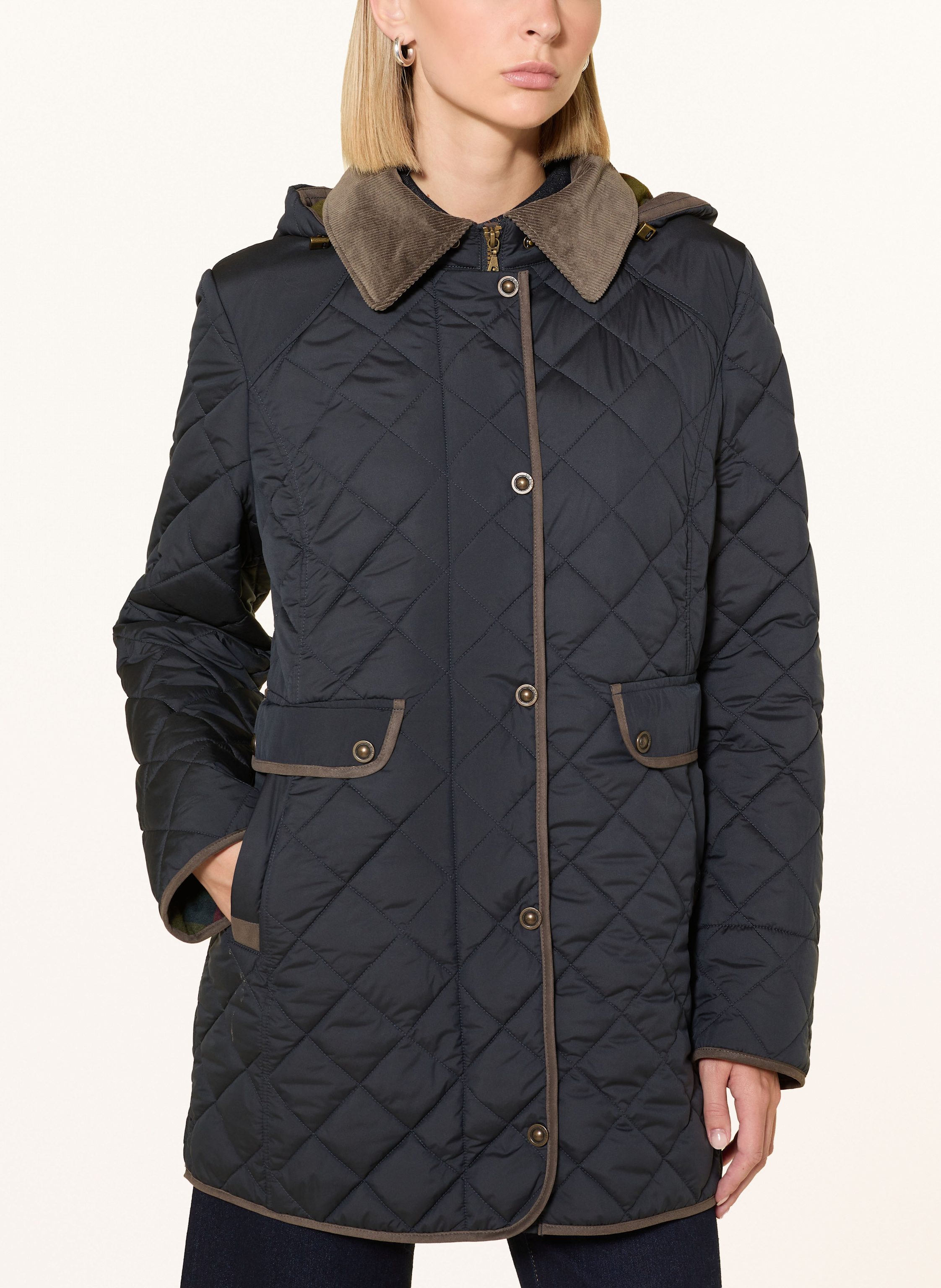 Thumbnail - Gil Bret Steppjacke Mit Abnehmbarer Kapuze blau