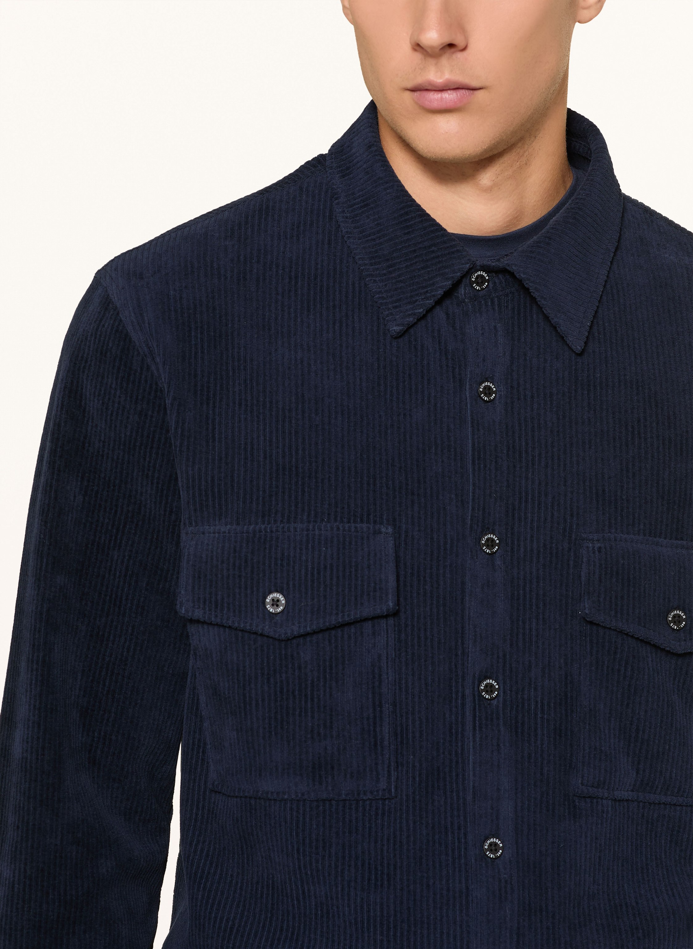 Thumbnail - Schiesser Lounge-Hemd Mix+Relax blau