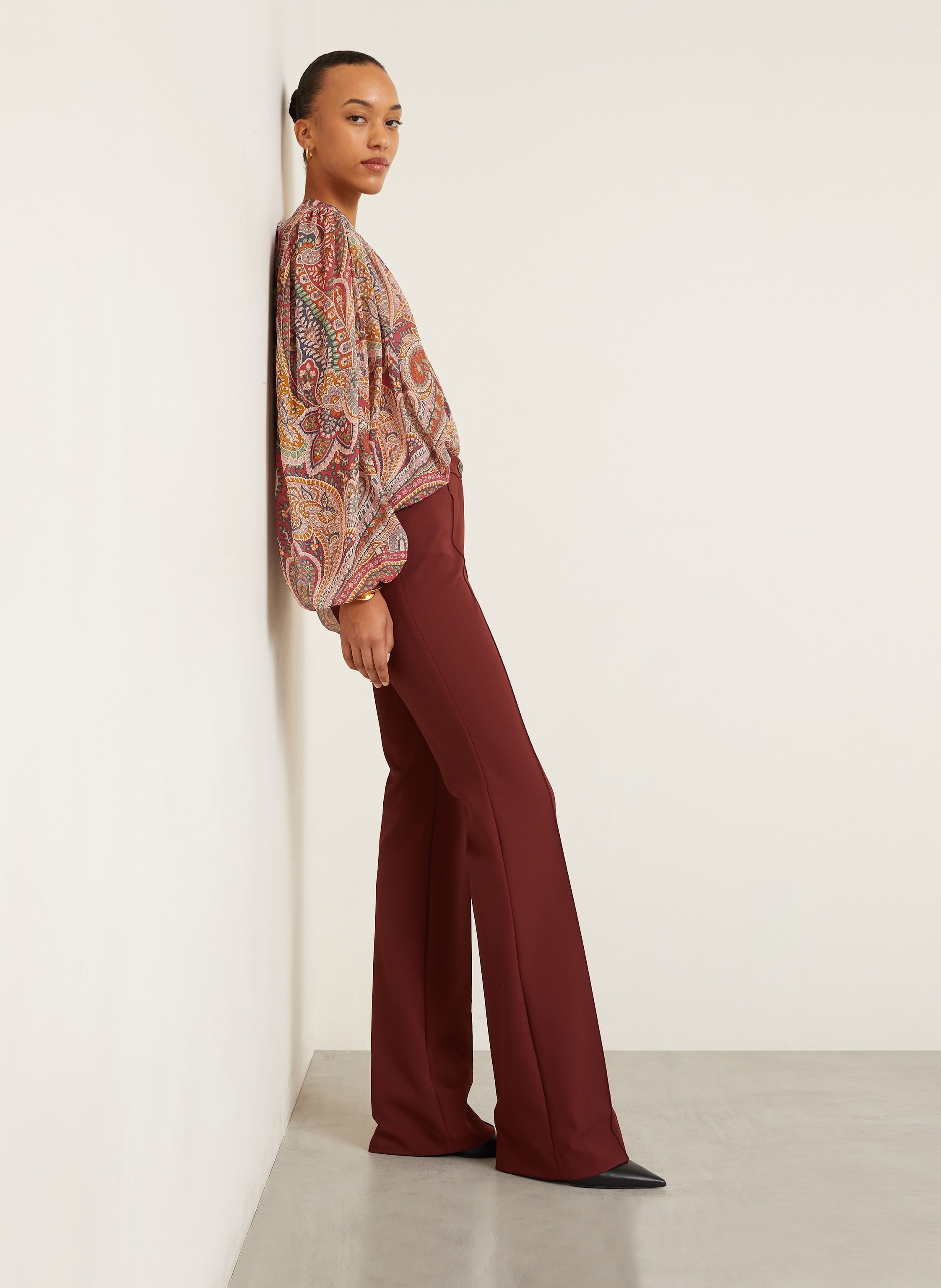 Thumbnail - Etro Bootcut-Hose rot