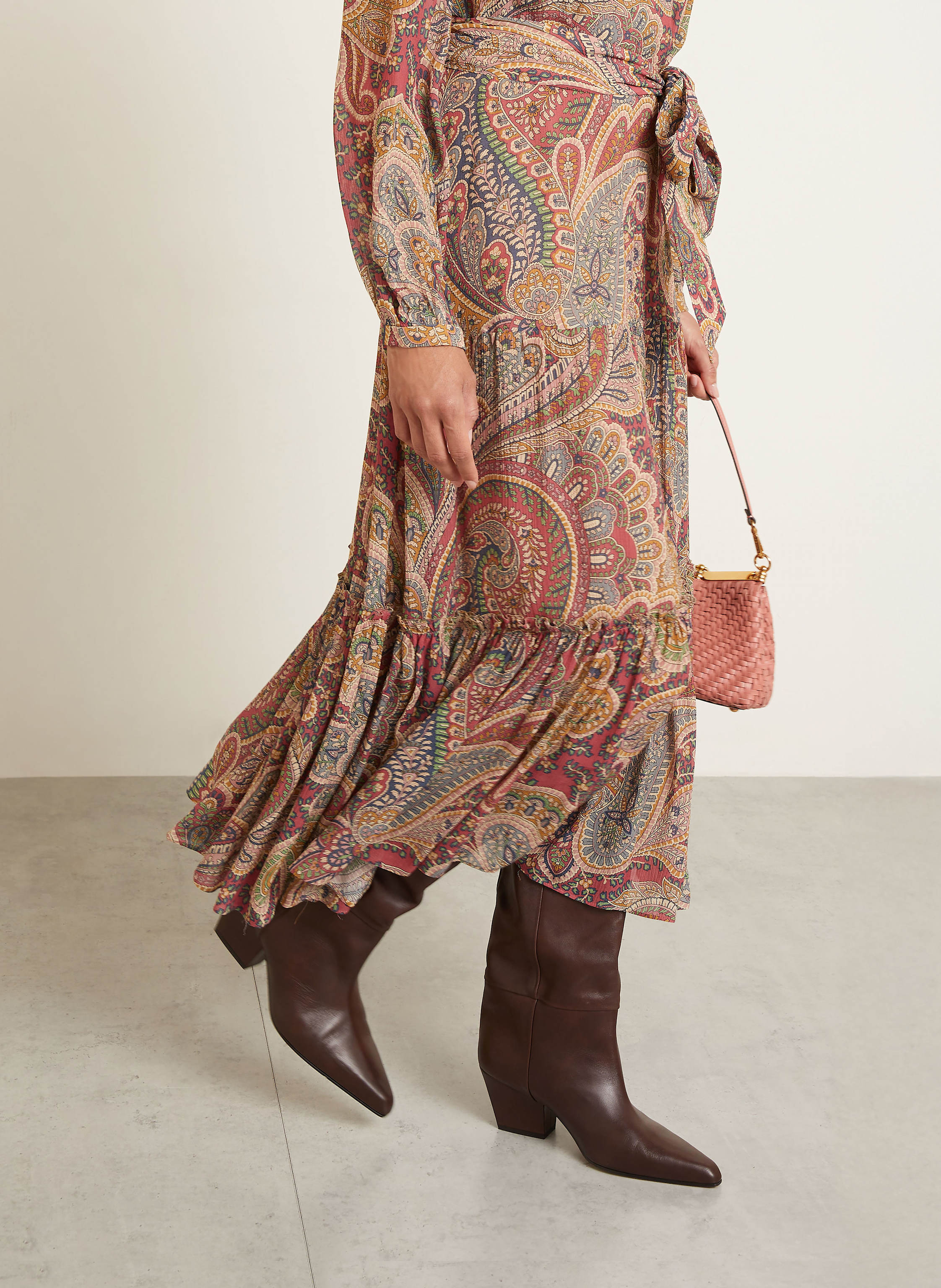 Thumbnail - Etro Kleid Mit Rüschen rot