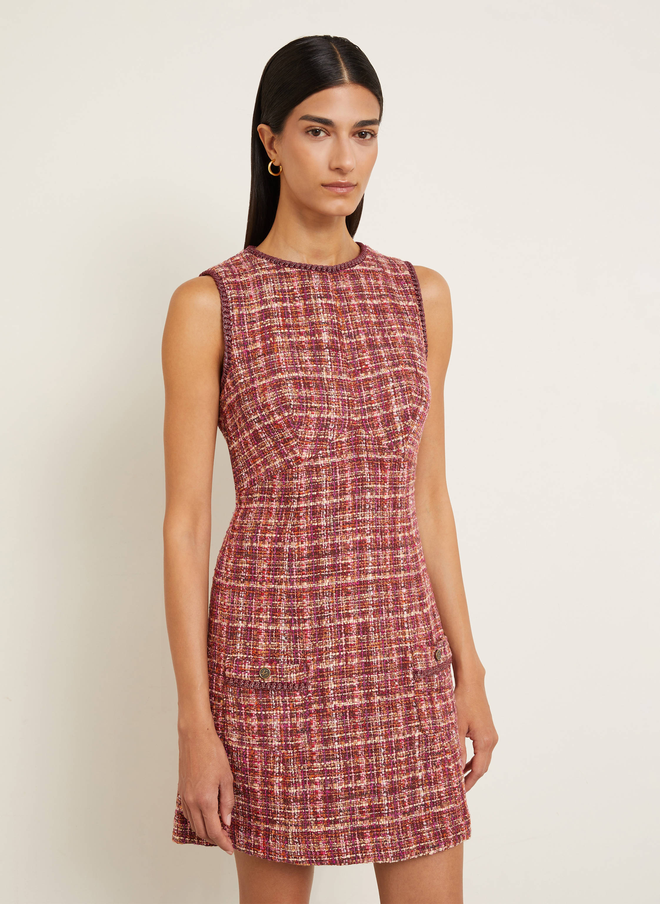 Thumbnail - Etro Bouclé-Kleid rot