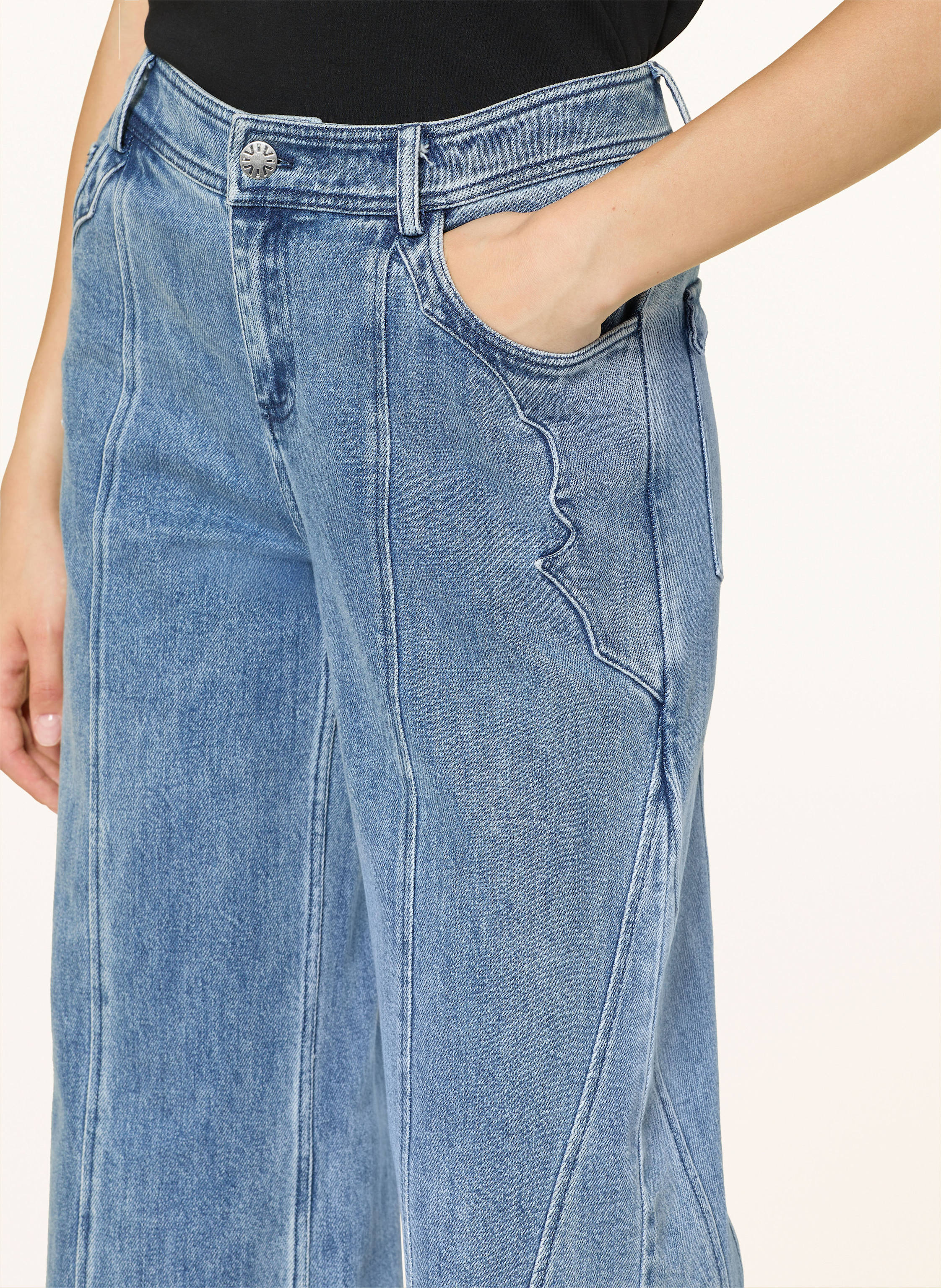 Thumbnail - Ivi Collection Straight Jeans blau