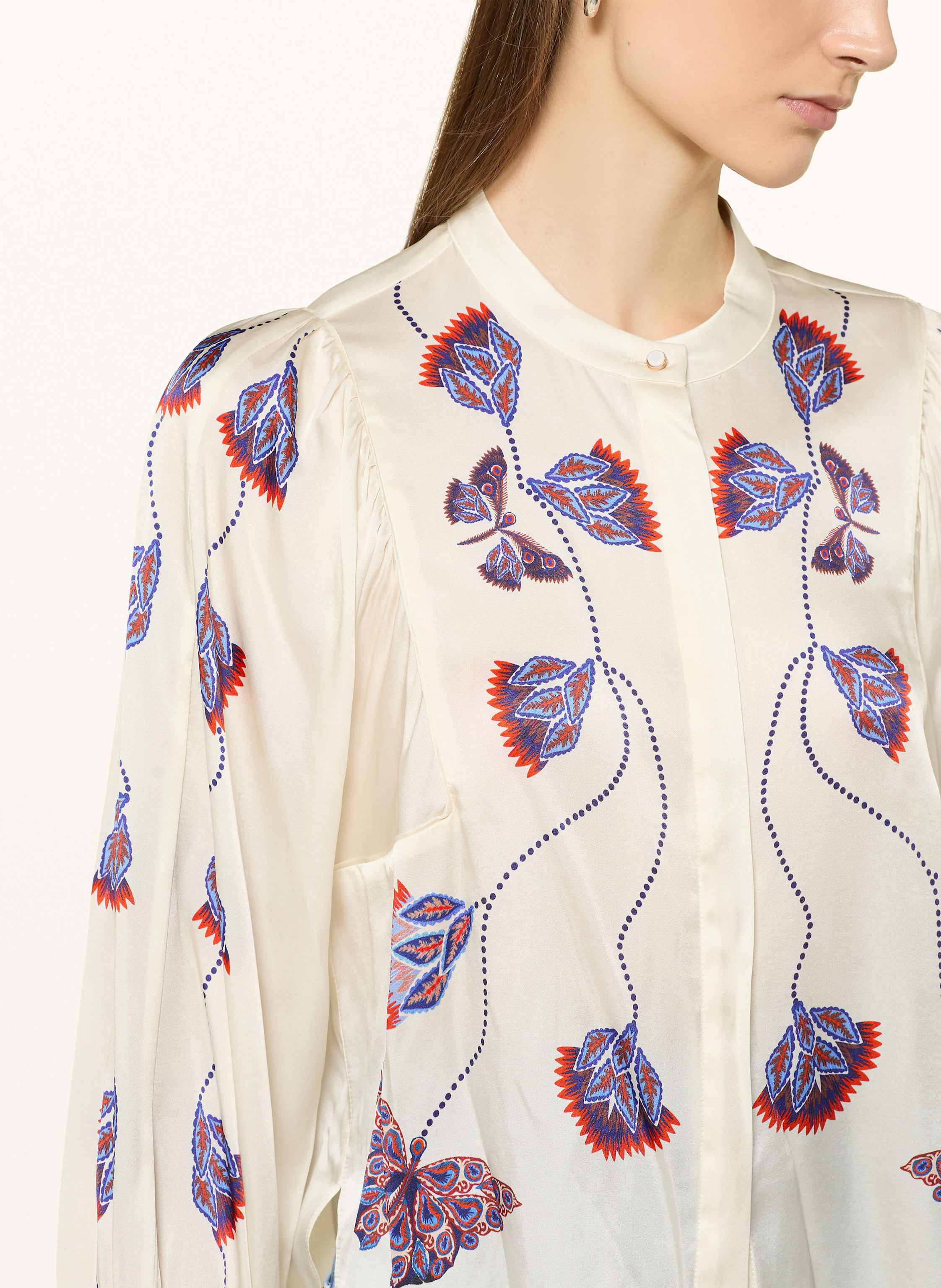 Thumbnail - Ivi Collection Bluse Mit Seide weiss