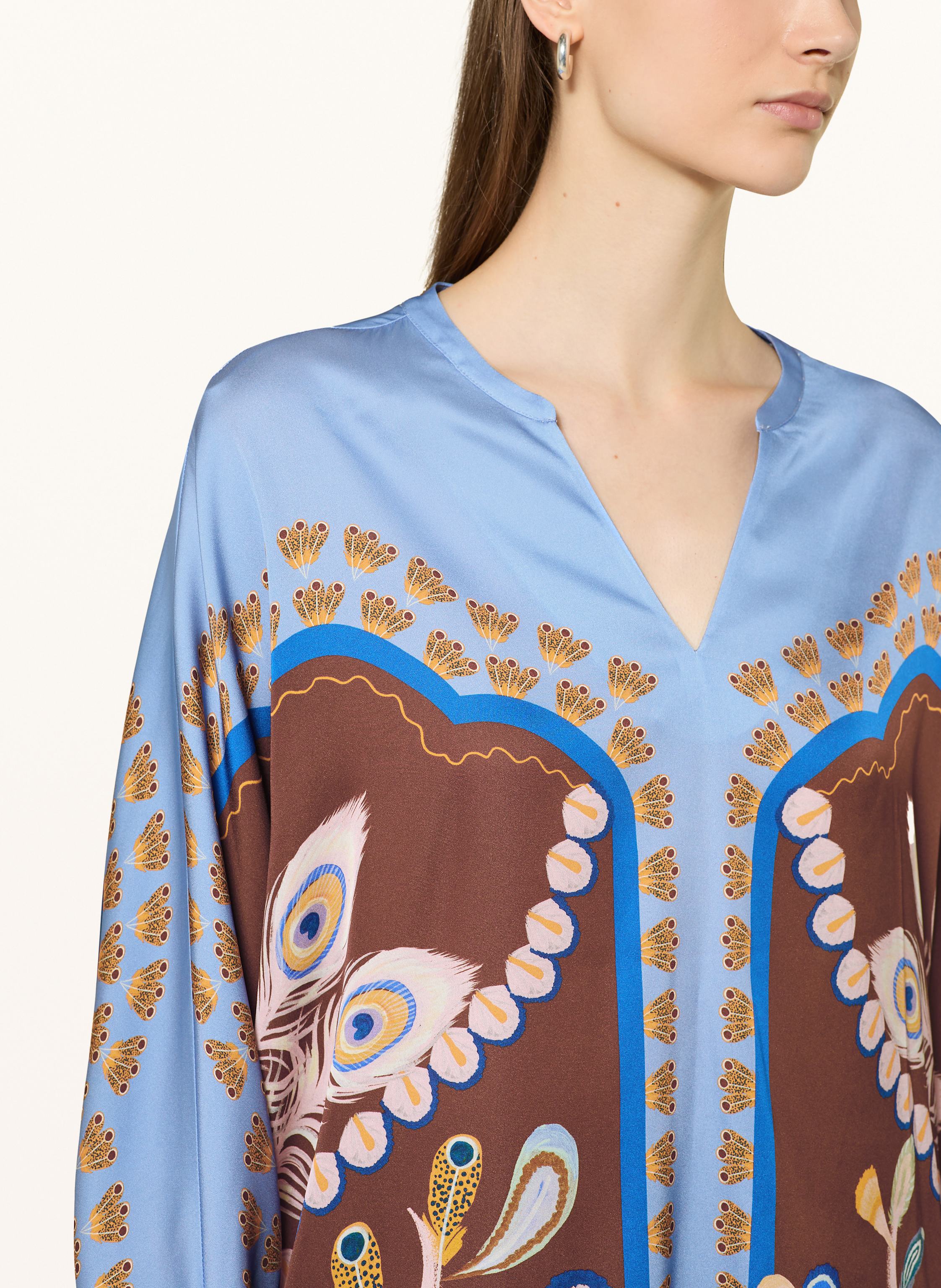 Thumbnail - Ivi Collection Blusenshirt Aus Seide blau