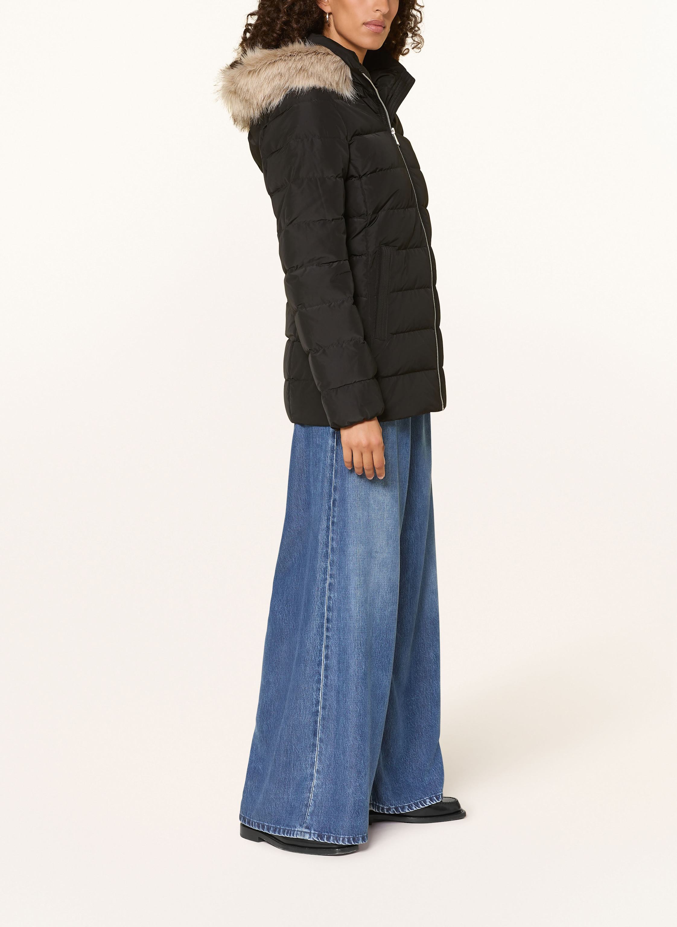 Thumbnail - Tommy Hilfiger Daunenjacke Mit Abnehmbarem Kunstpelz schwarz