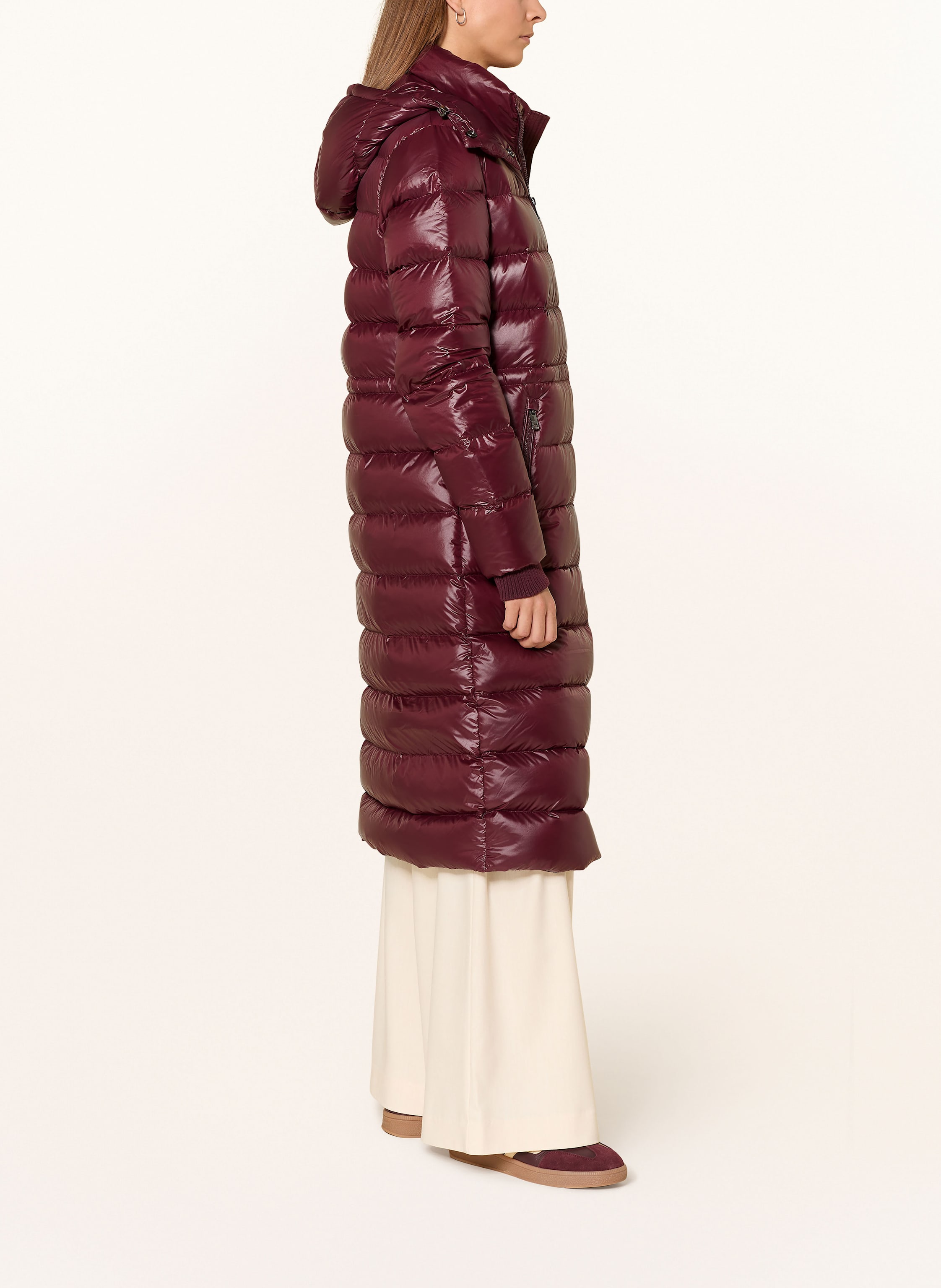 Thumbnail - Tommy Hilfiger Daunenmantel Mit Abnehmbarer Kapuze rot