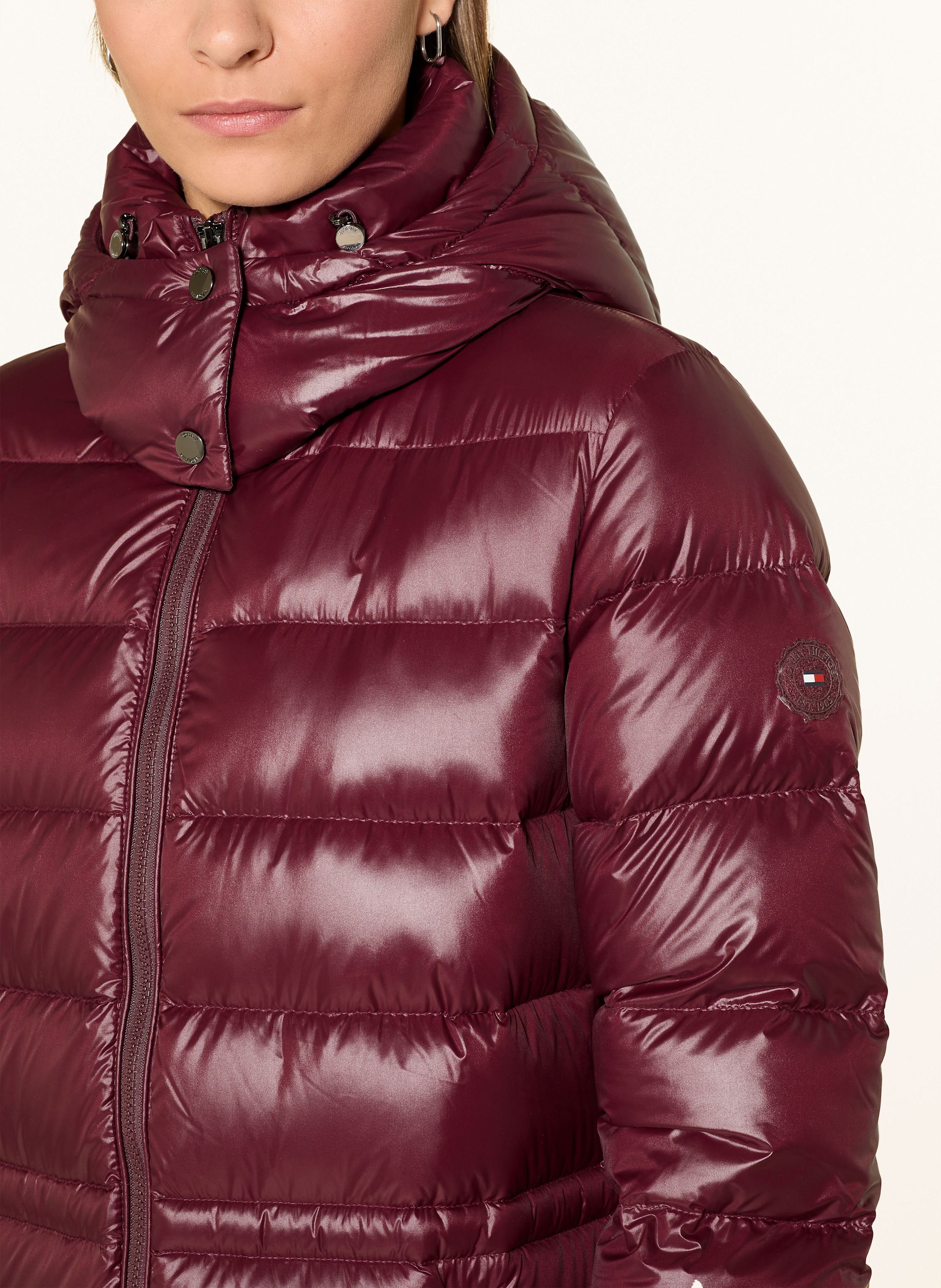 Thumbnail - Tommy Hilfiger Daunenmantel Mit Abnehmbarer Kapuze rot