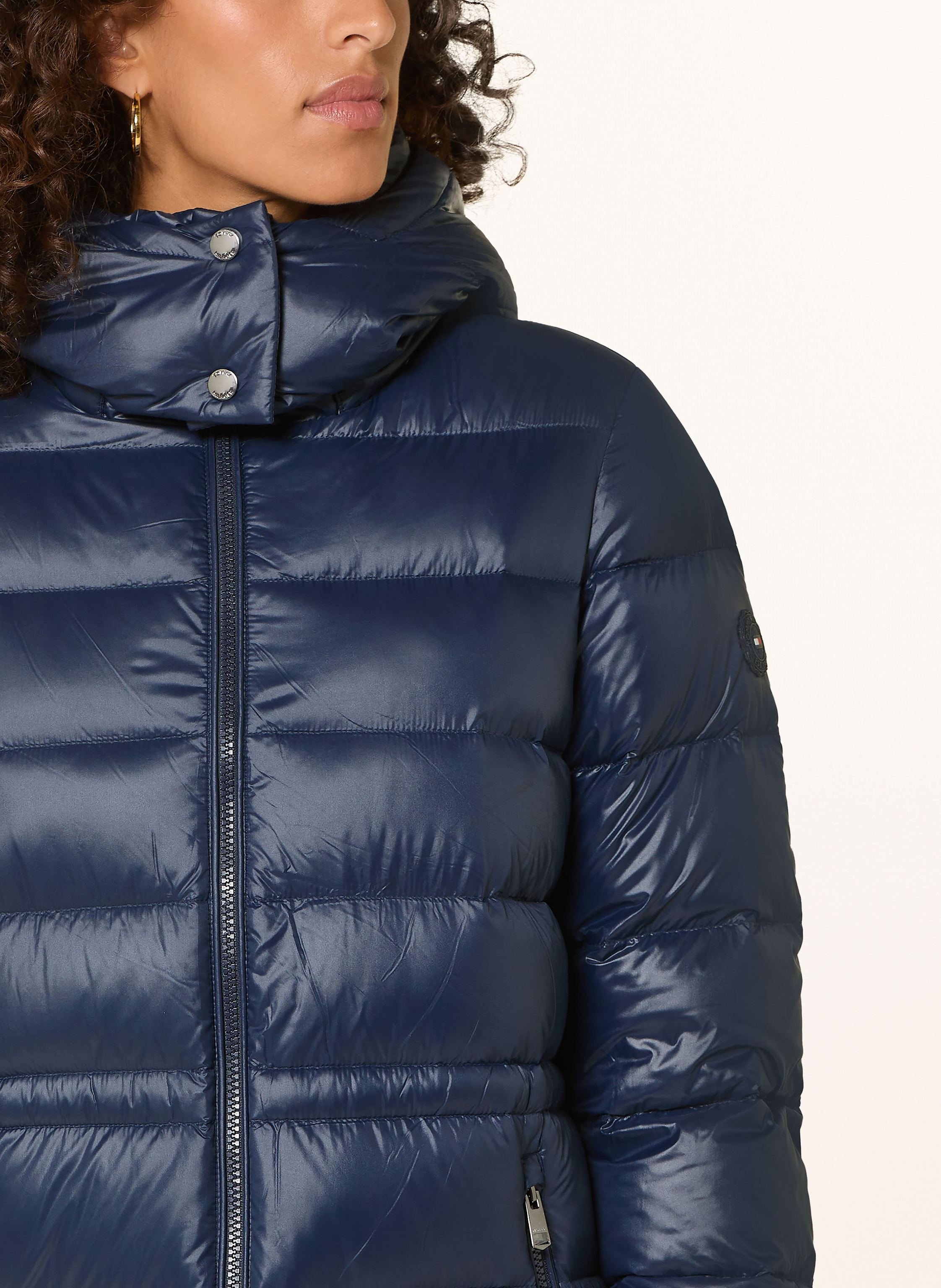 Thumbnail - Tommy Hilfiger Daunenmantel Mit Abnehmbarer Kapuze blau