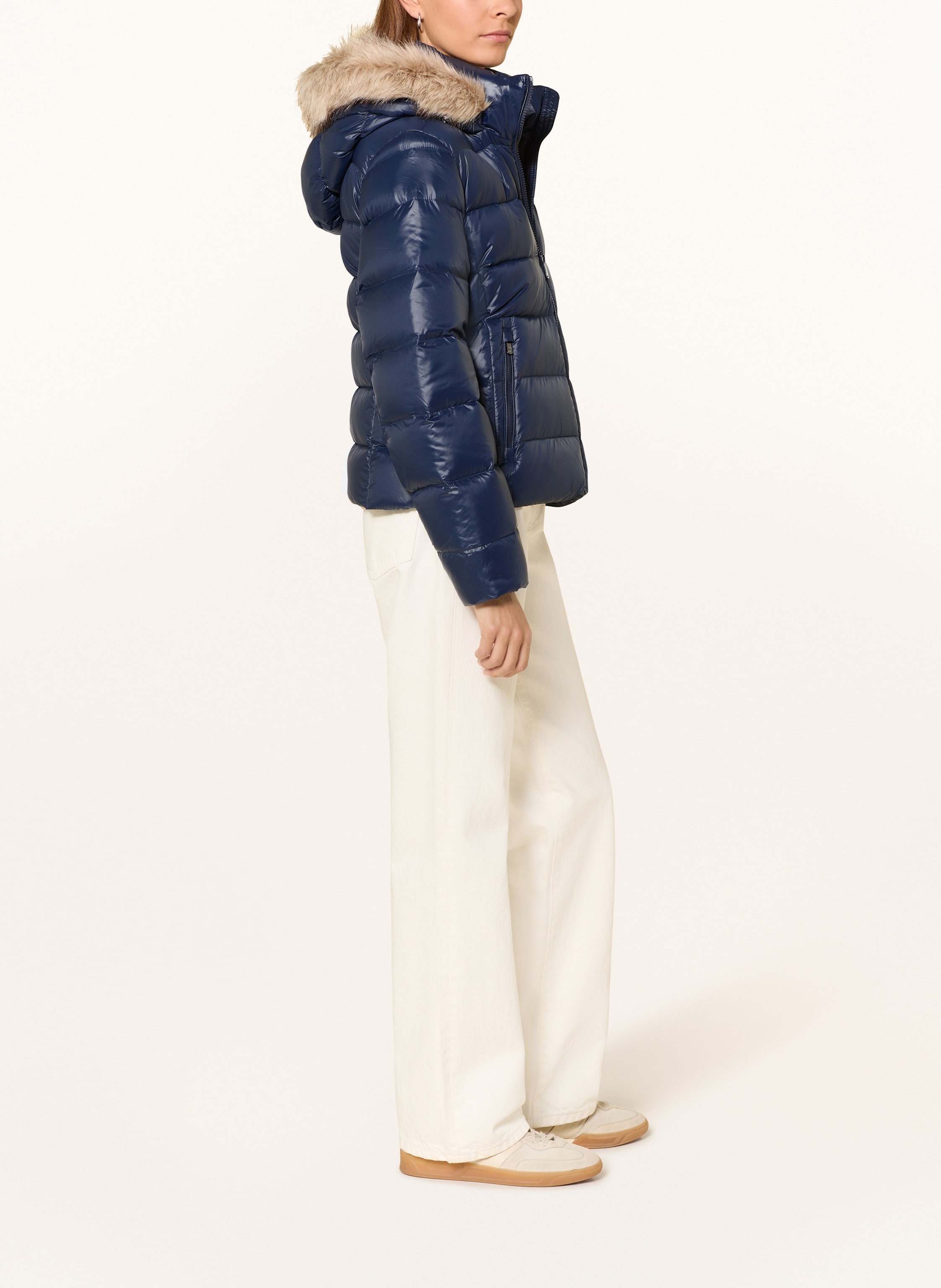 Thumbnail - Tommy Hilfiger Daunenjacke Mit Abnehmbarem Kunstfell blau