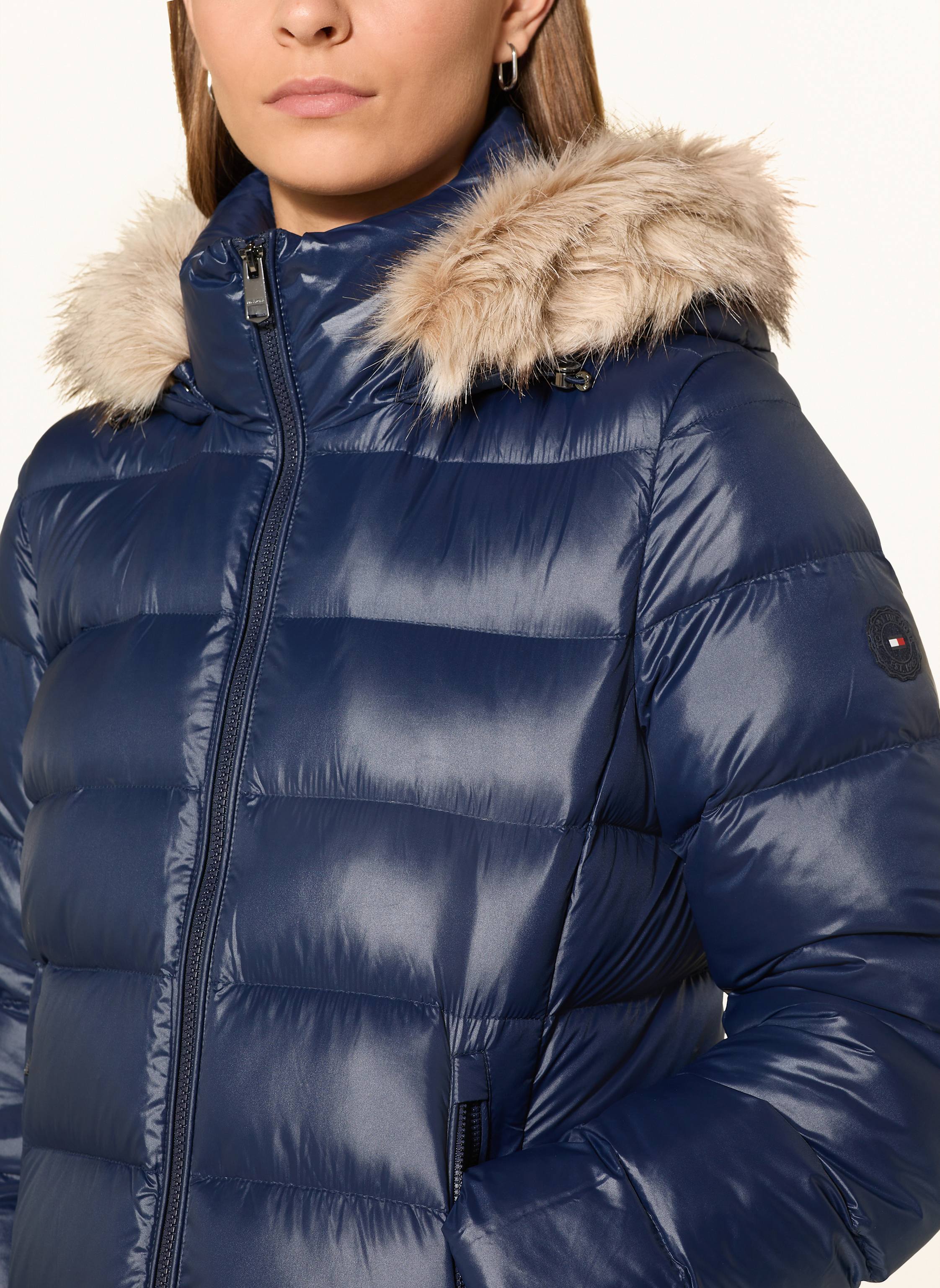 Thumbnail - Tommy Hilfiger Daunenjacke Mit Abnehmbarem Kunstfell blau