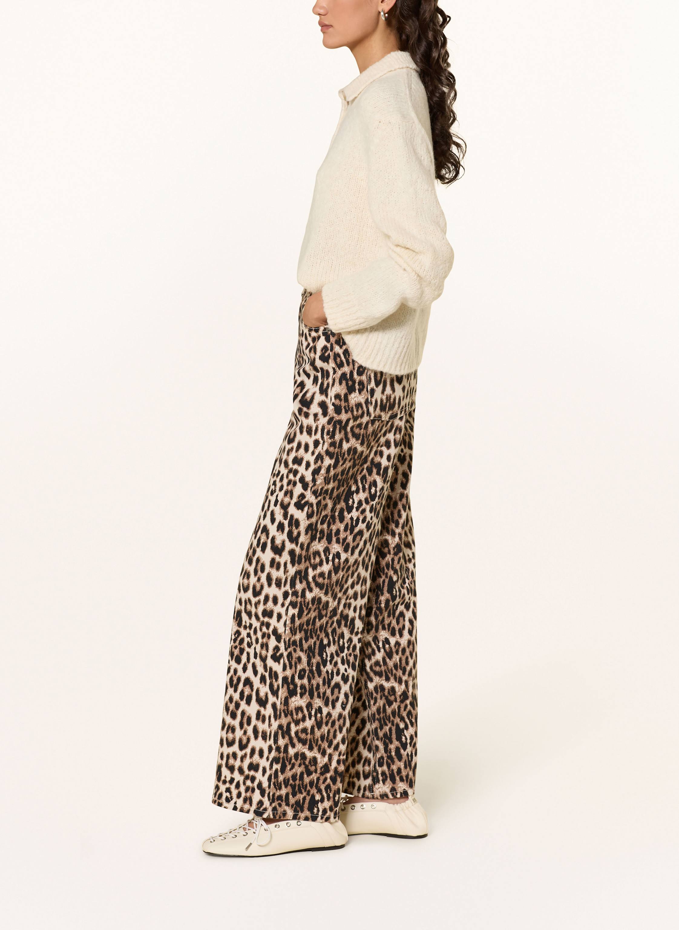 Thumbnail - Mrs & Hugs Wide Leg Jeans braun