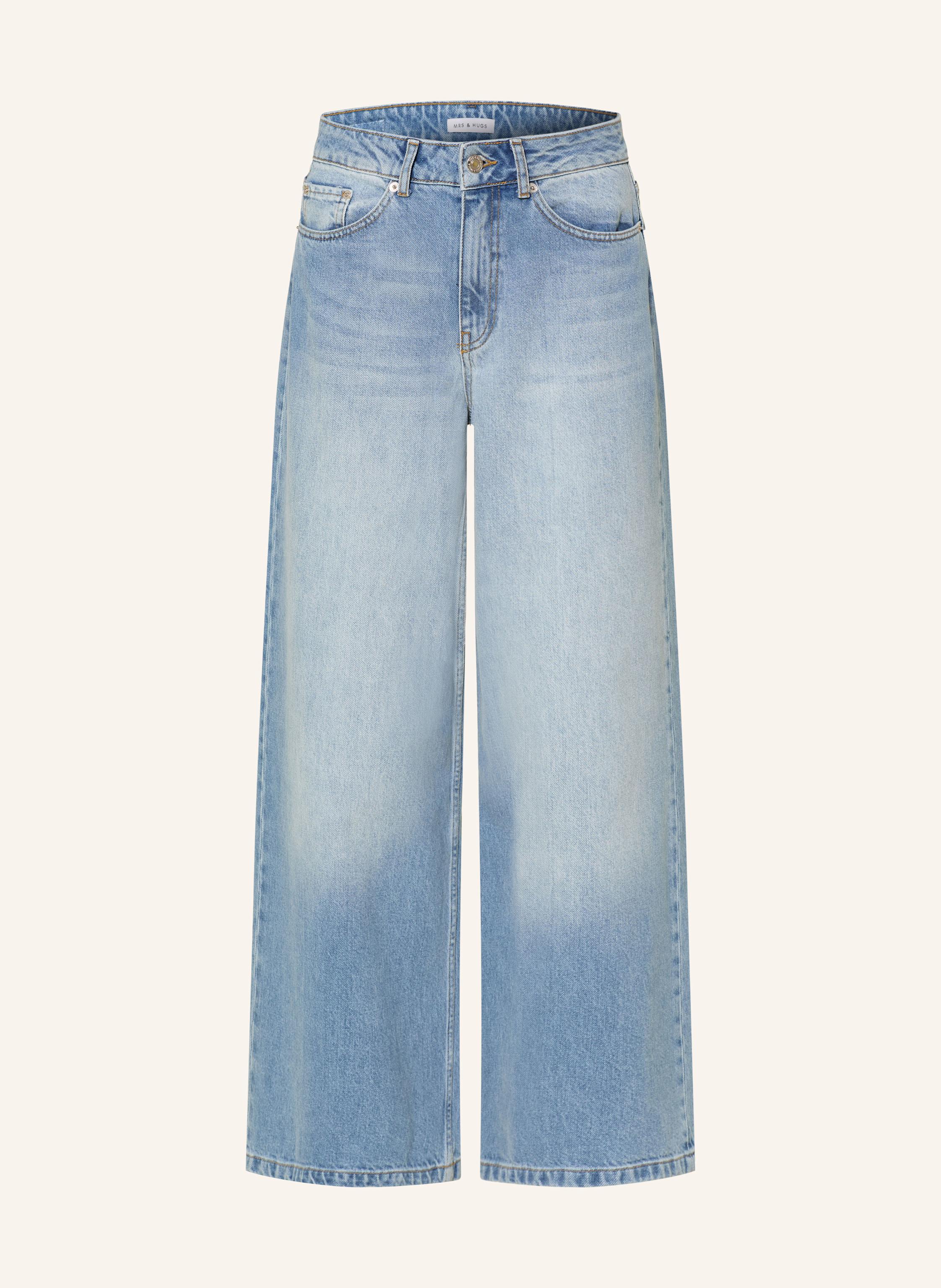 Mrs & Hugs Straight Jeans blau