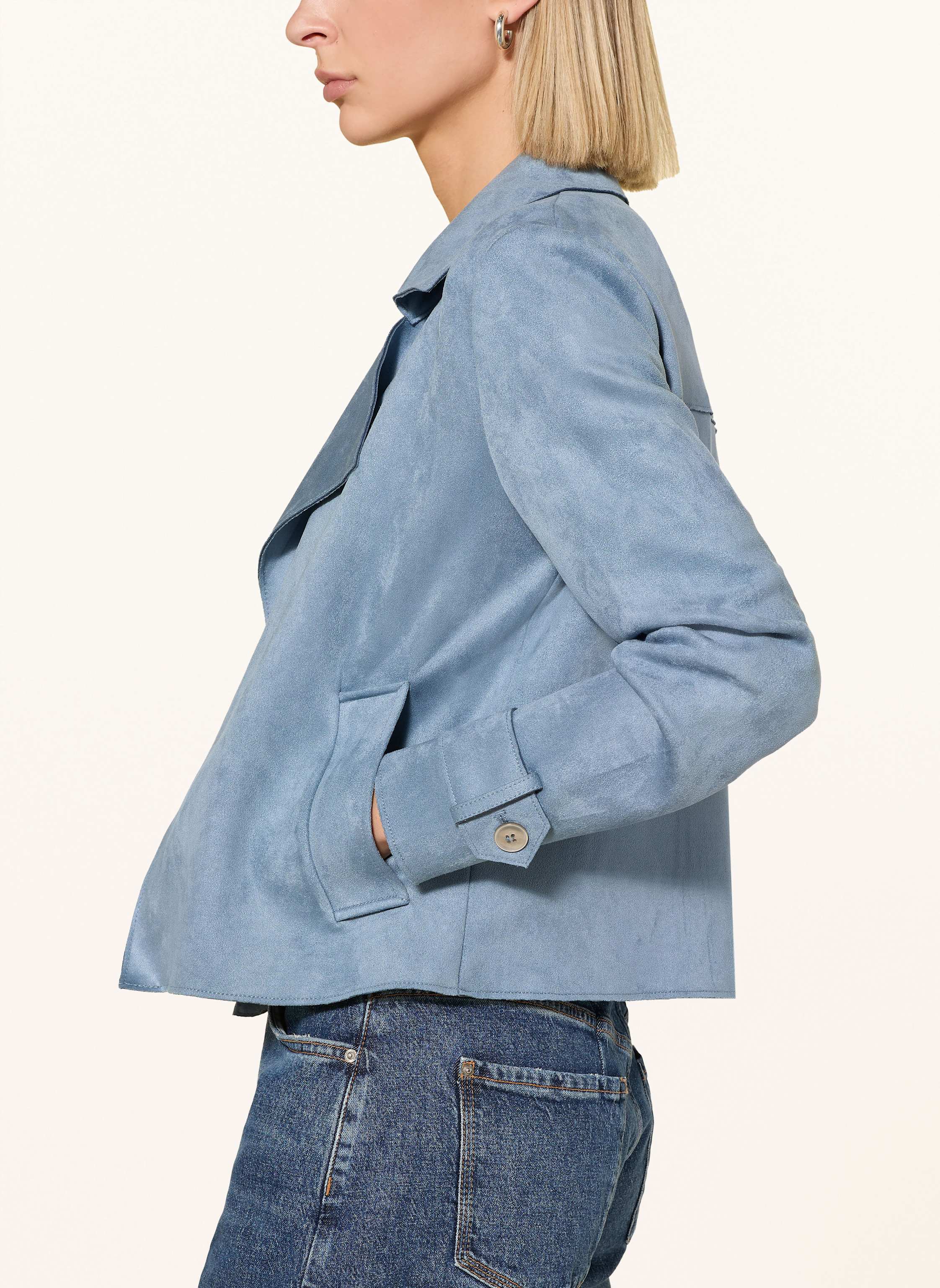 Thumbnail - Cartoon Jacke In Lederoptik blau