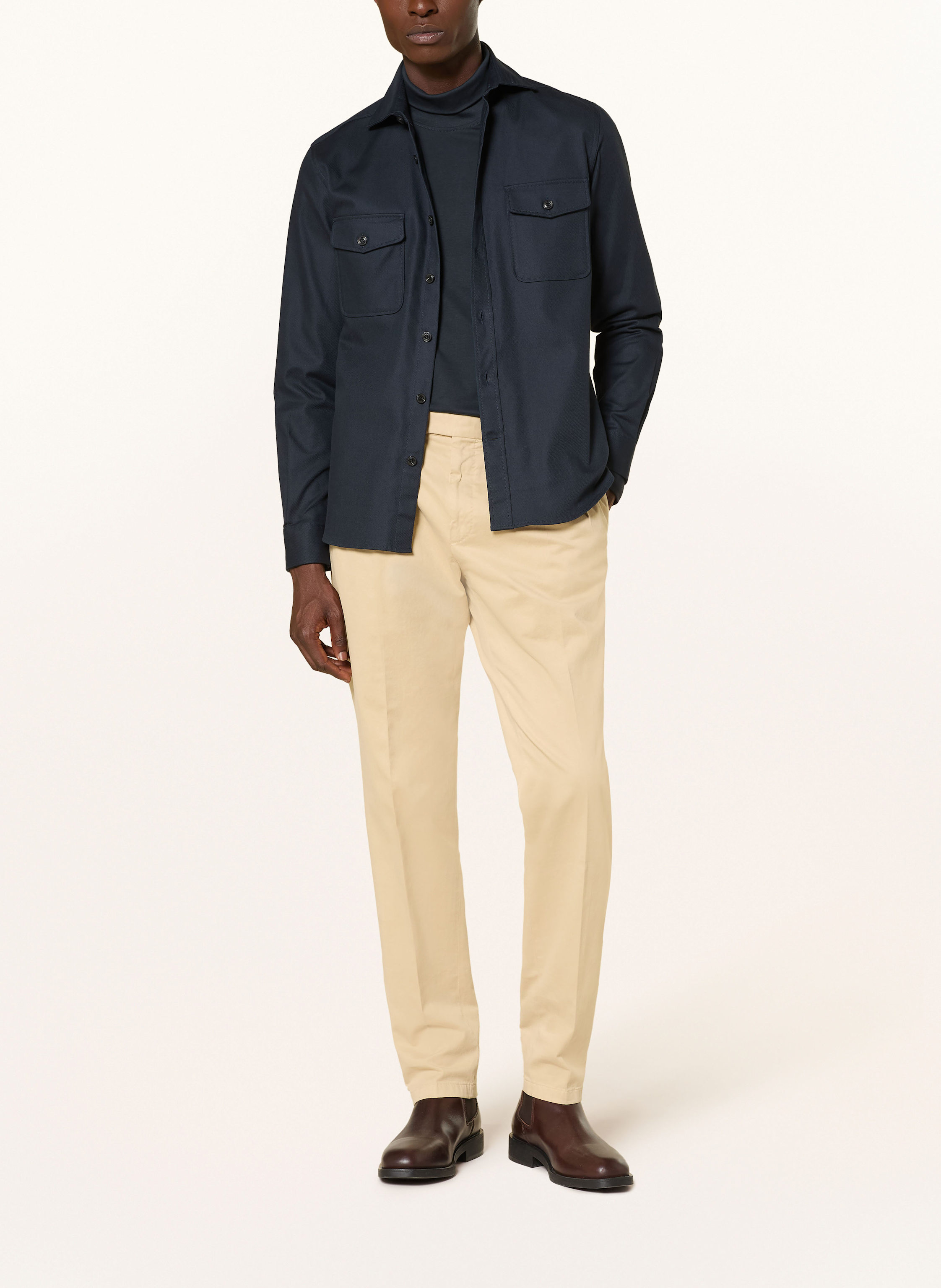 Thumbnail - Strokesman's Rollkragenshirt blau