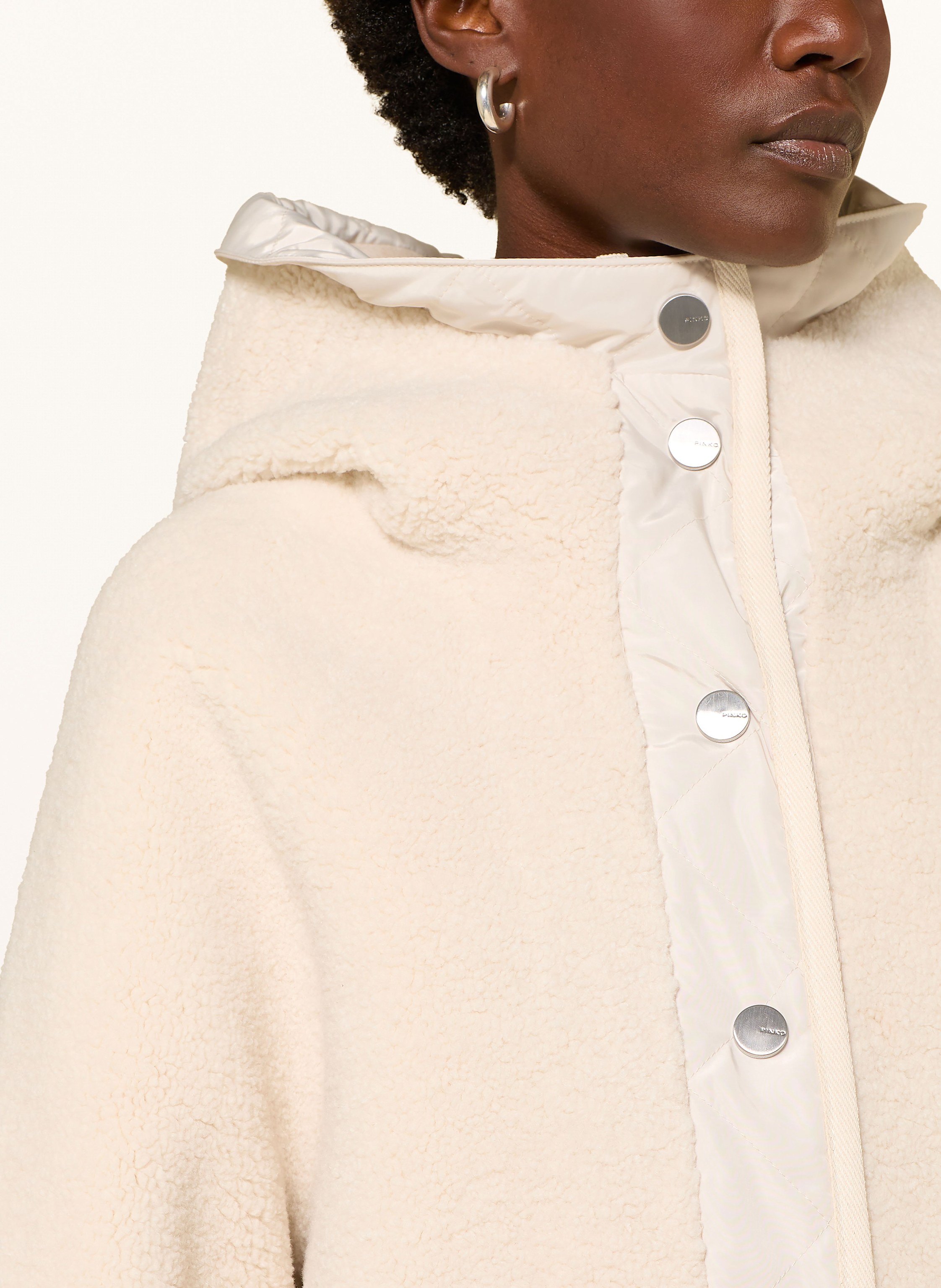 Thumbnail - Pinko Kunstfell-Jacke weiss
