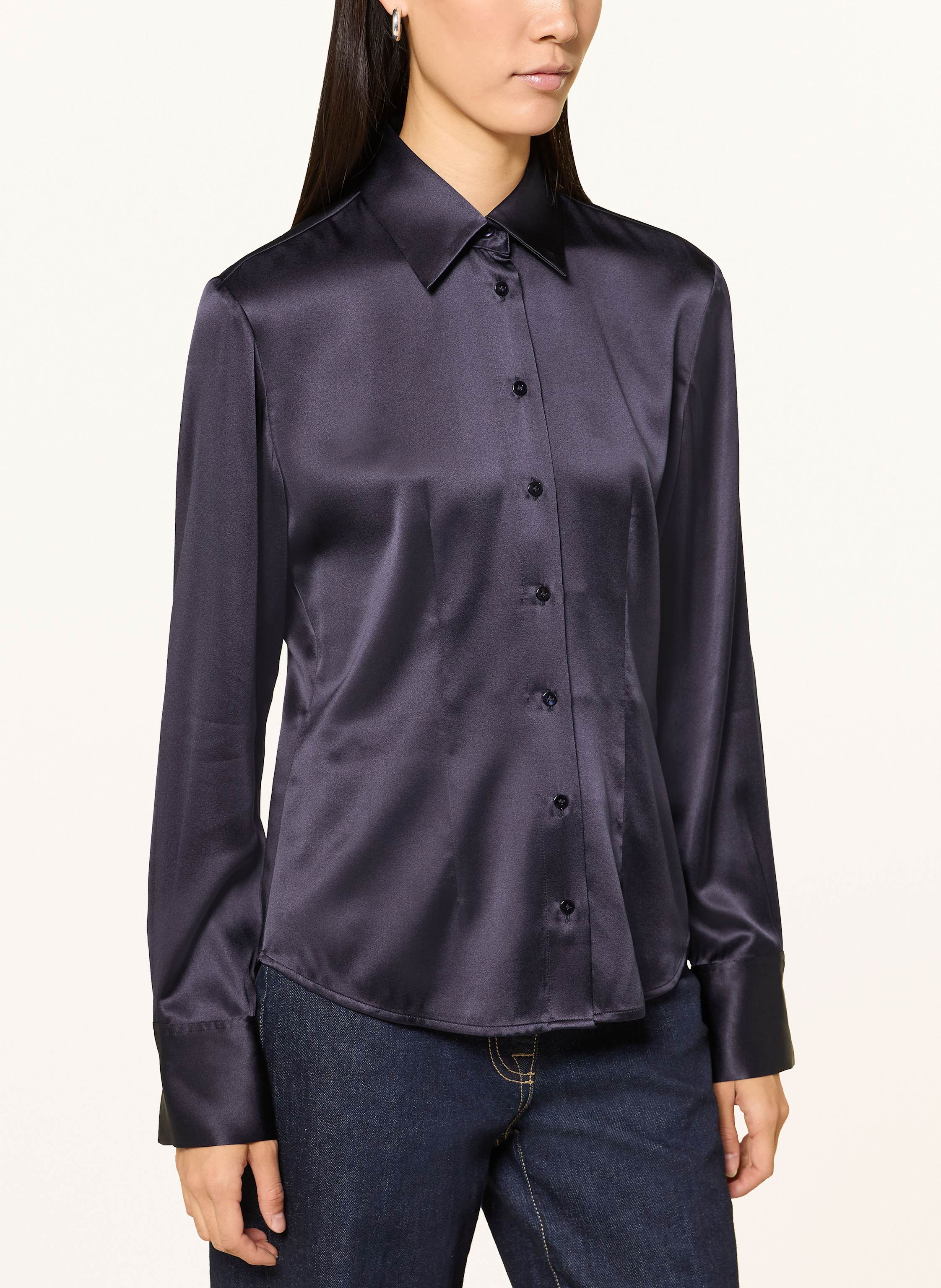 Thumbnail - Van Laack Hemdbluse Vl-Uliz-Xx Aus Seide blau