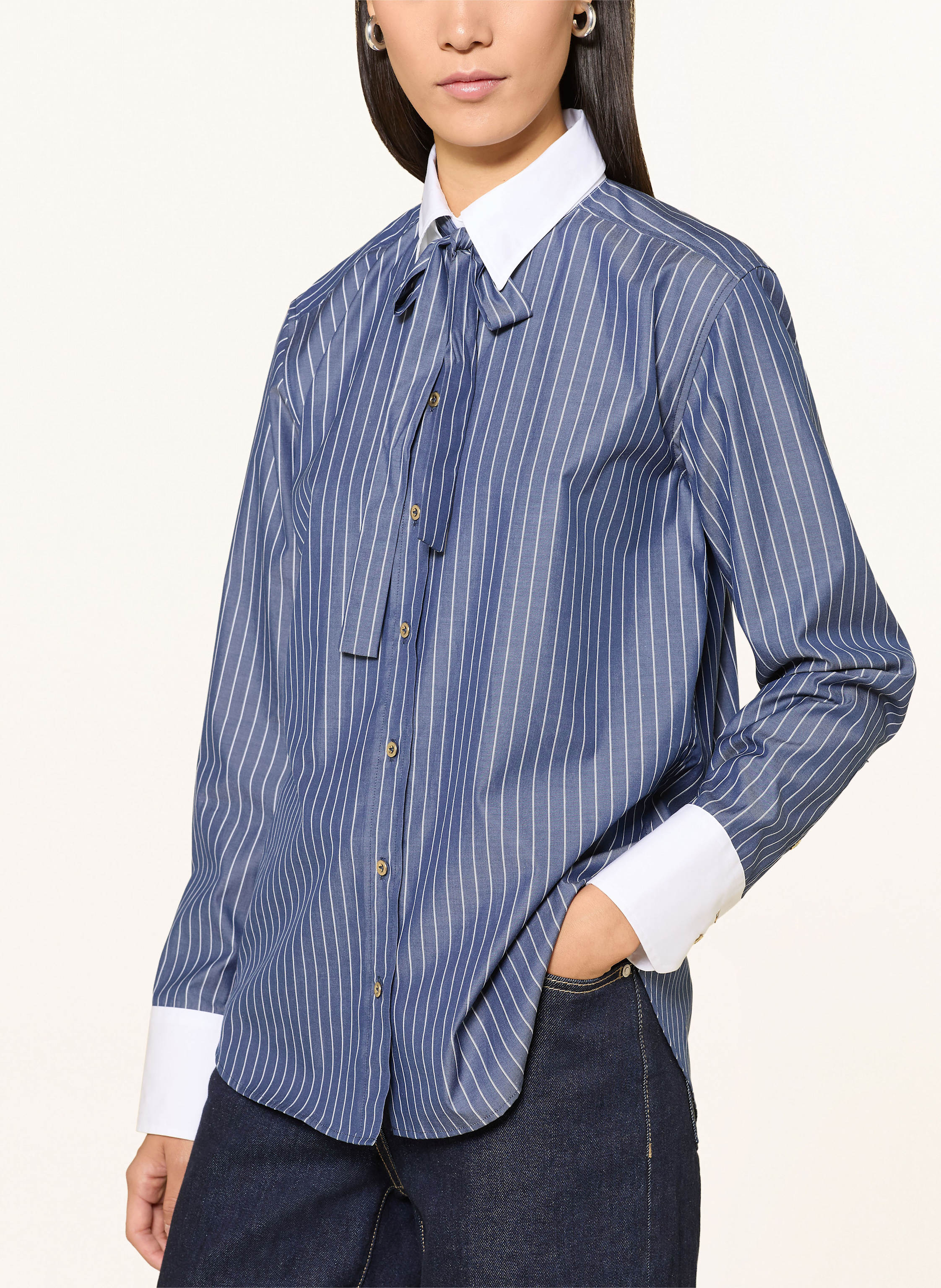 Thumbnail - Van Laack Hemdbluse Effya Mit Schluppe blau