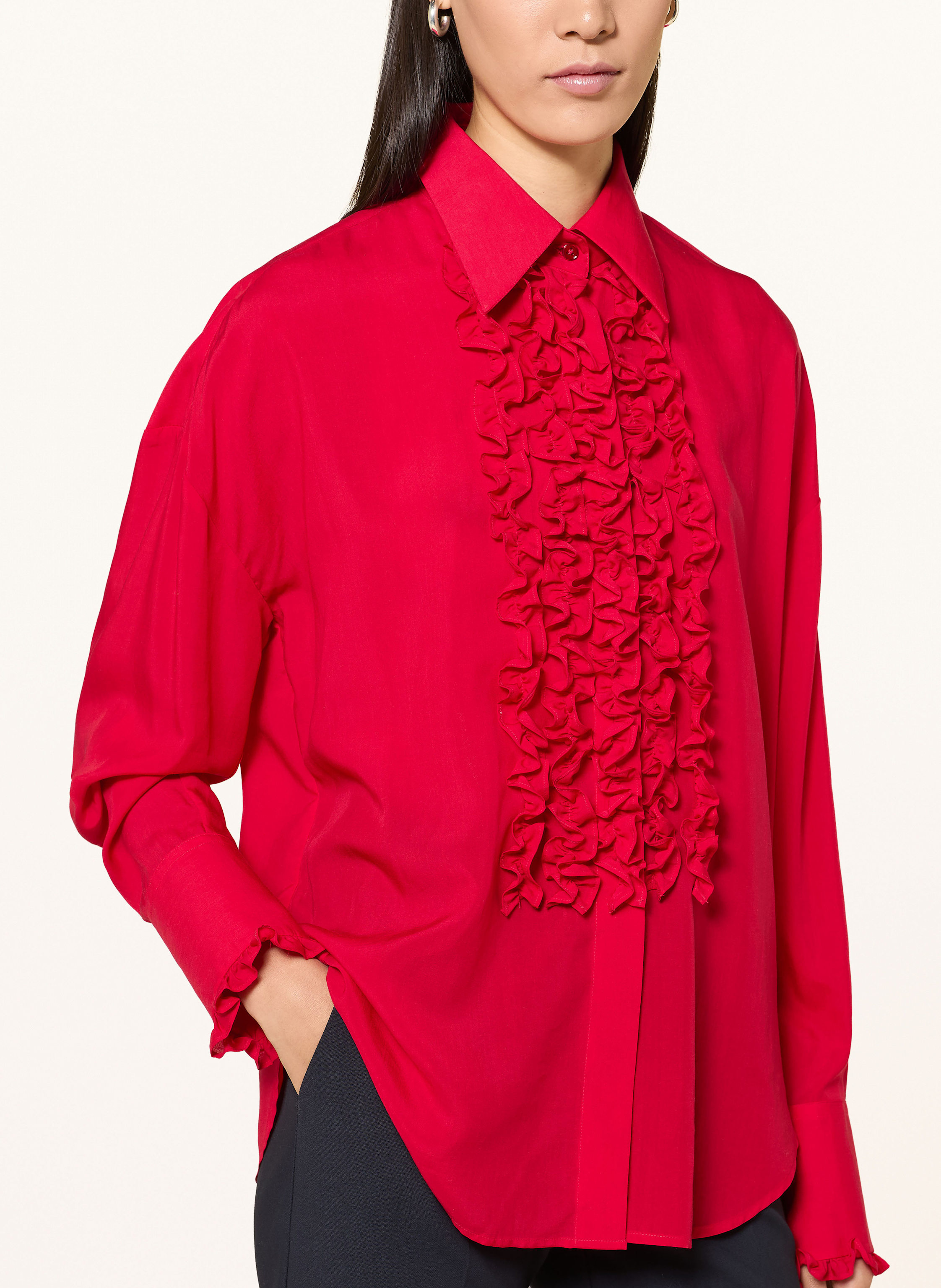 Thumbnail - Van Laack Hemdbluse Vl-Bilani-Xx Mit Rüschen rot