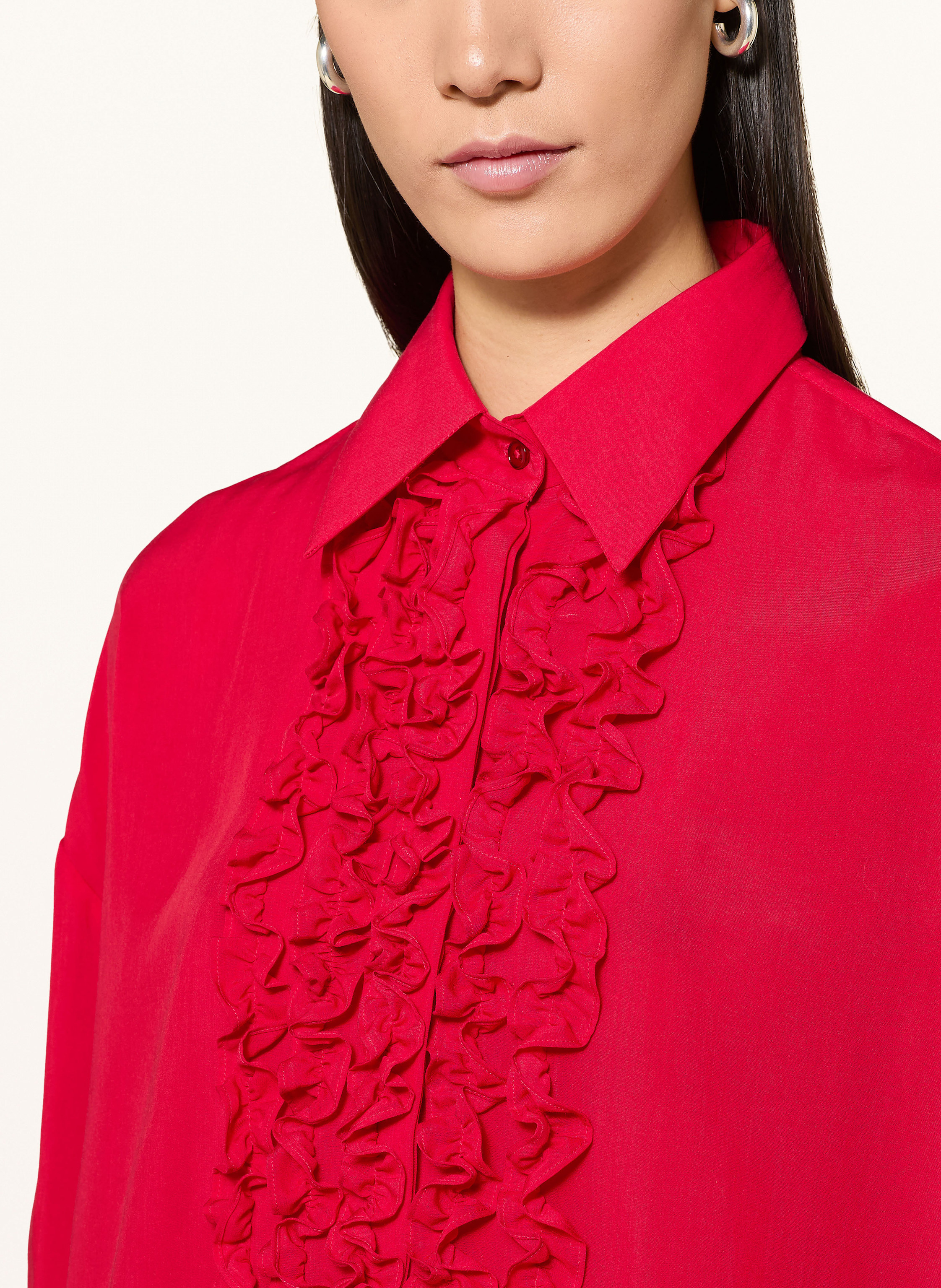 Thumbnail - Van Laack Hemdbluse Vl-Bilani-Xx Mit Rüschen rot