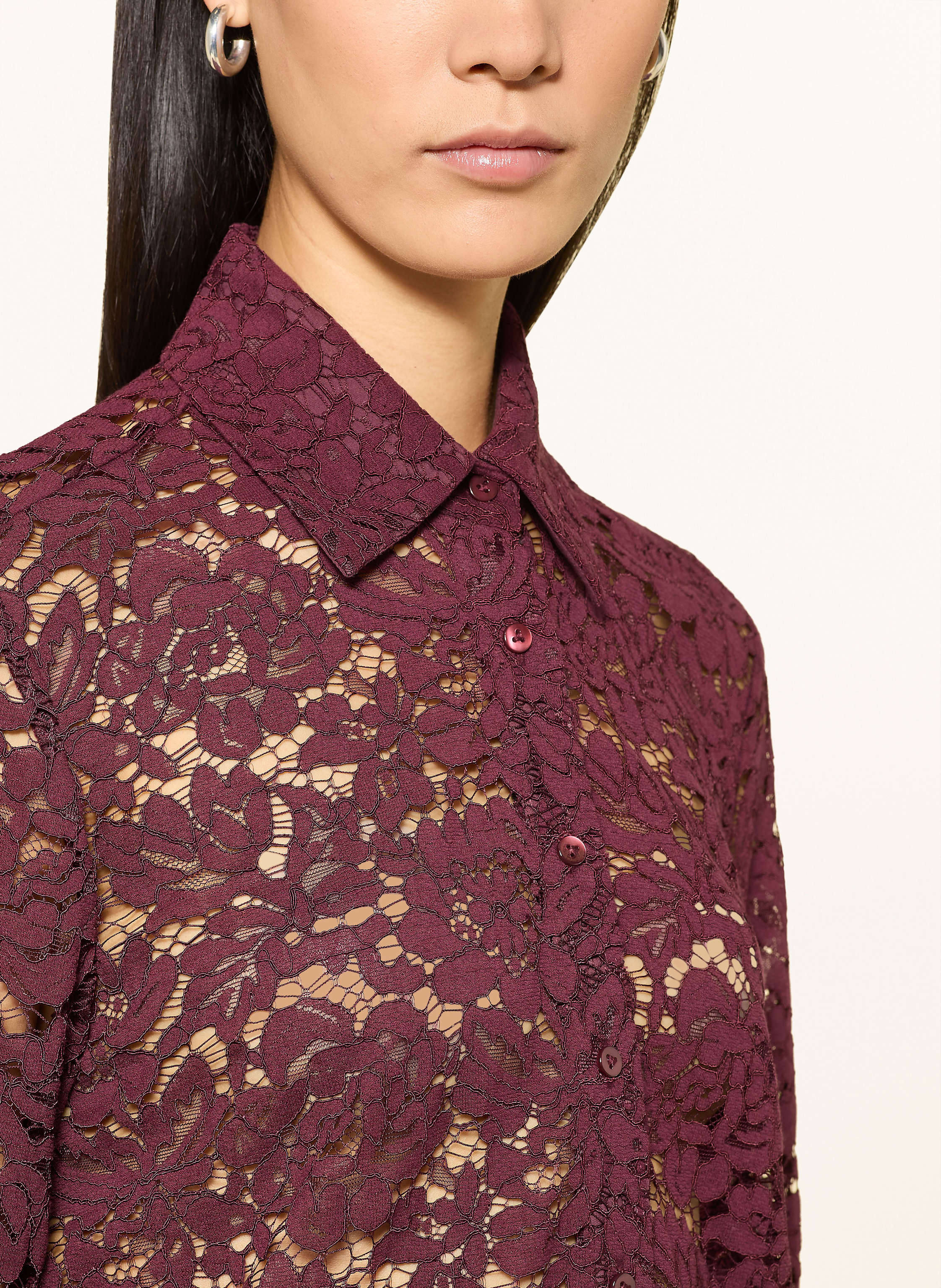 Thumbnail - Van Laack Hemdbluse Vl-Cellai-O Aus Spitze rot