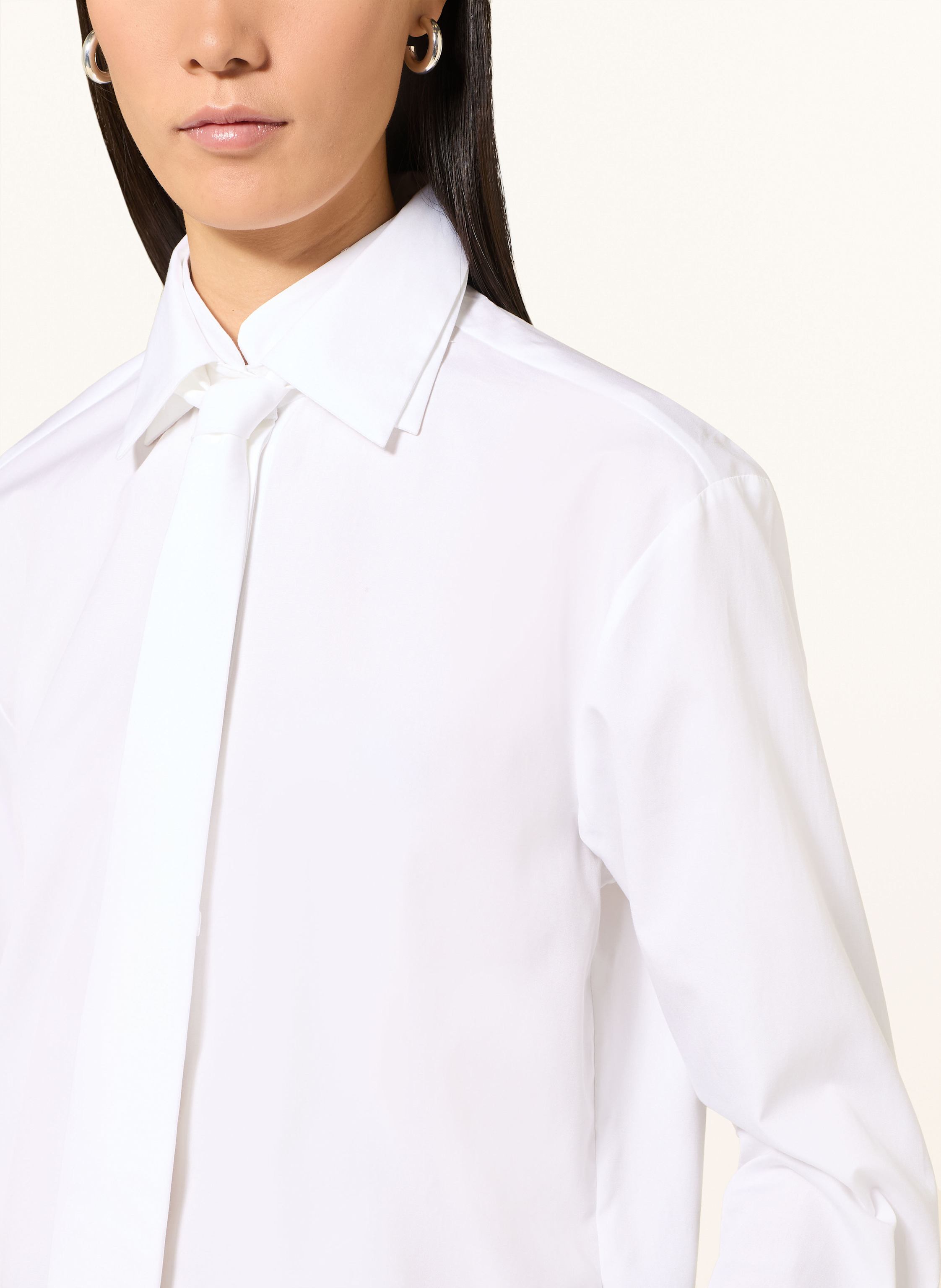 Thumbnail - Van Laack Hemdbluse Vl-Bergit-Sv Mit Abnehmbarer Krawatte weiss