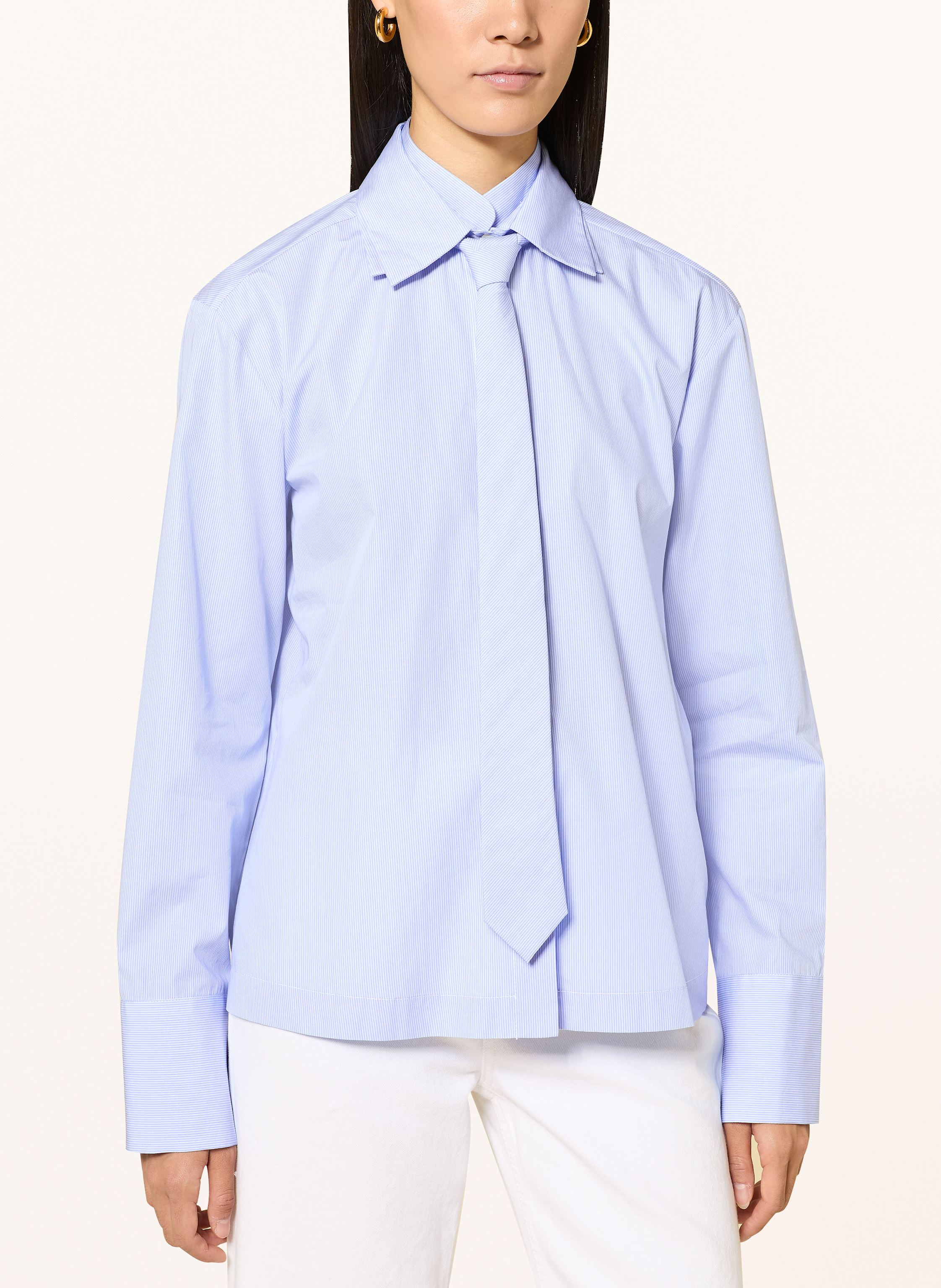 Thumbnail - Van Laack Hemdbluse Vl-Bergit-Sv Mit Abnehmbarer Krawatte blau