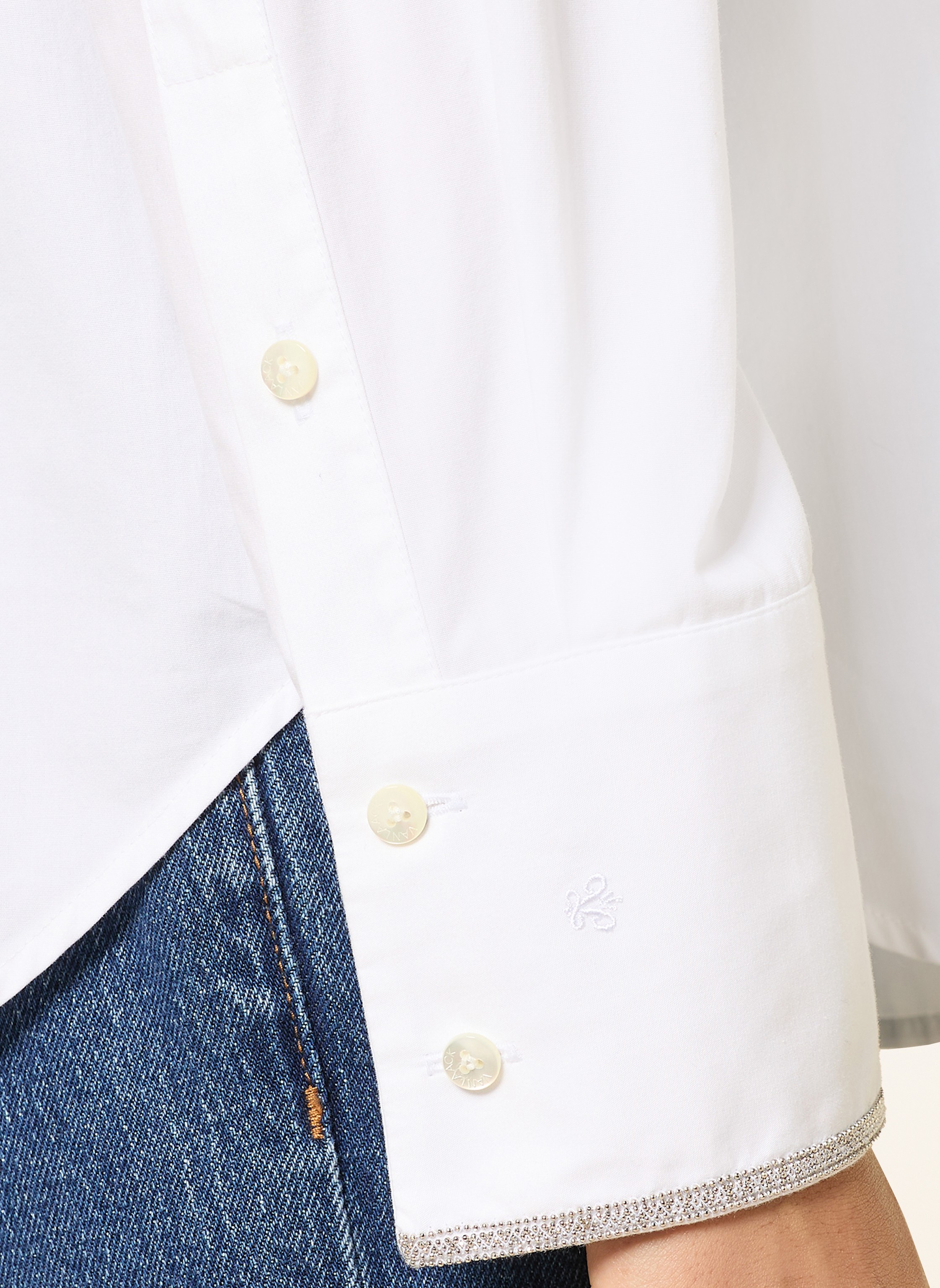 Thumbnail - Van Laack Hemdbluse Vl-Bena-w36kpb Mit Schmucksteinen weiss