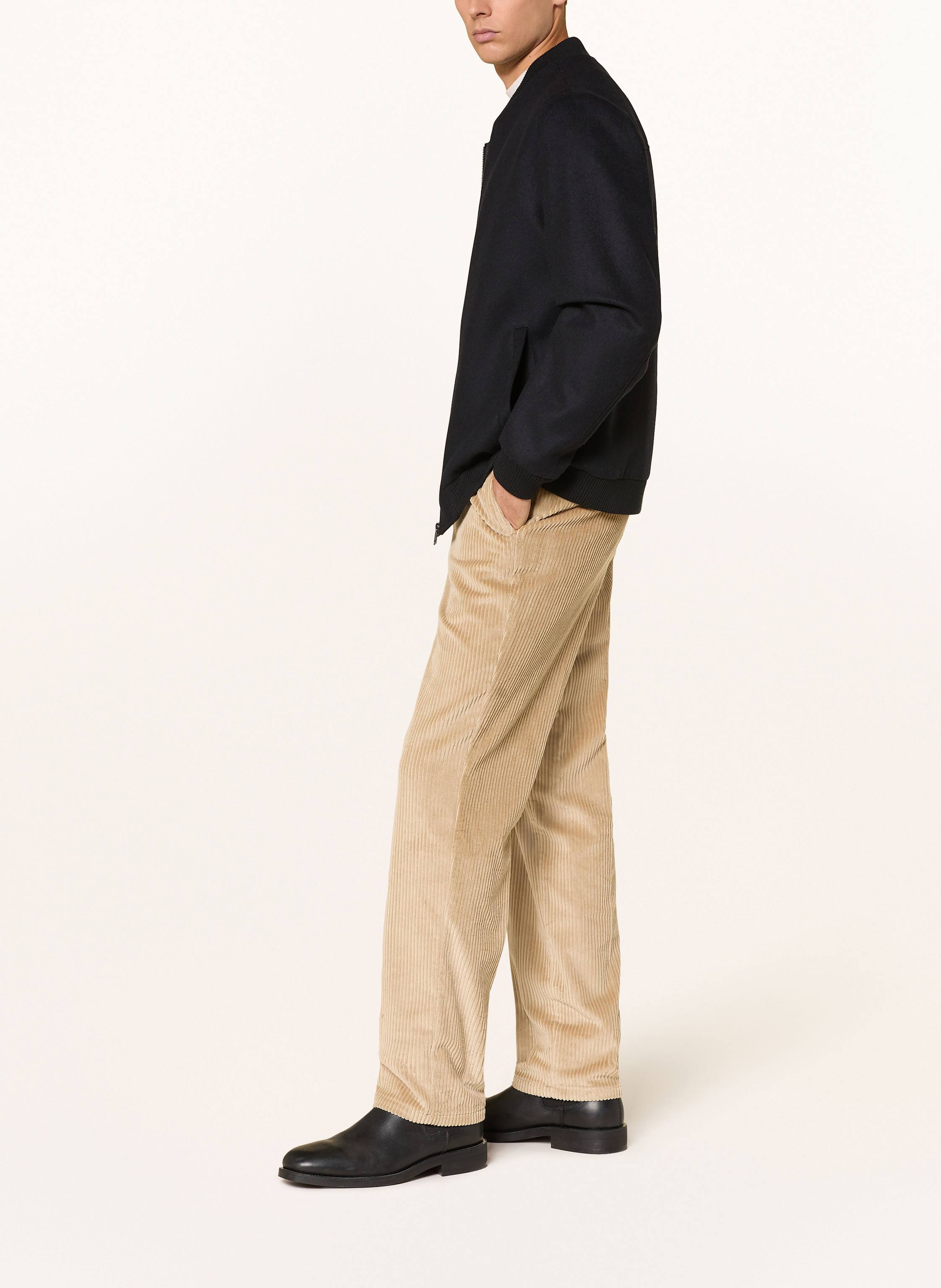 Thumbnail - Profuomo Cordhose Loose Fit beige