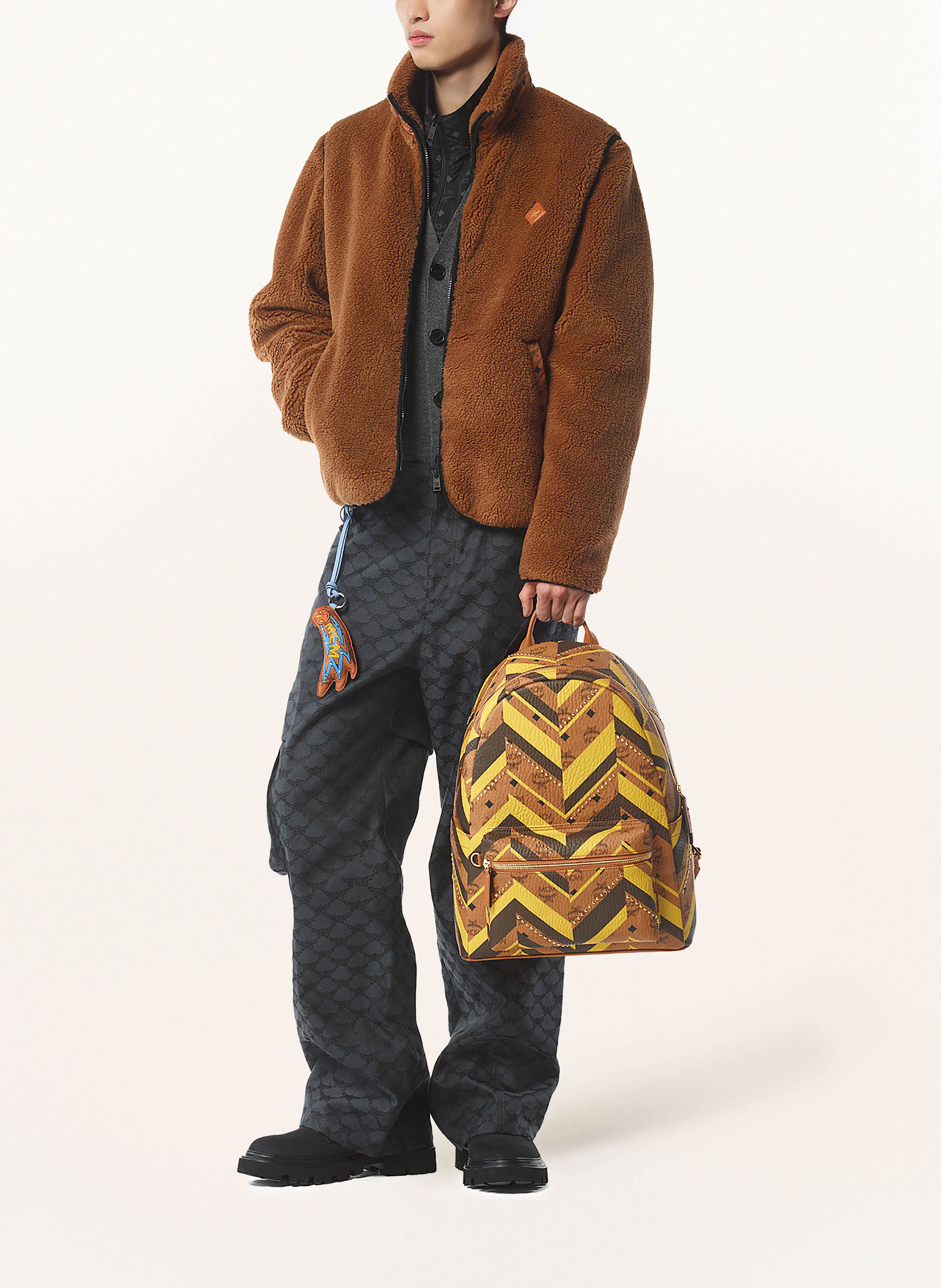 Thumbnail - Mcm Rucksack Mit Schmucksteinen braun