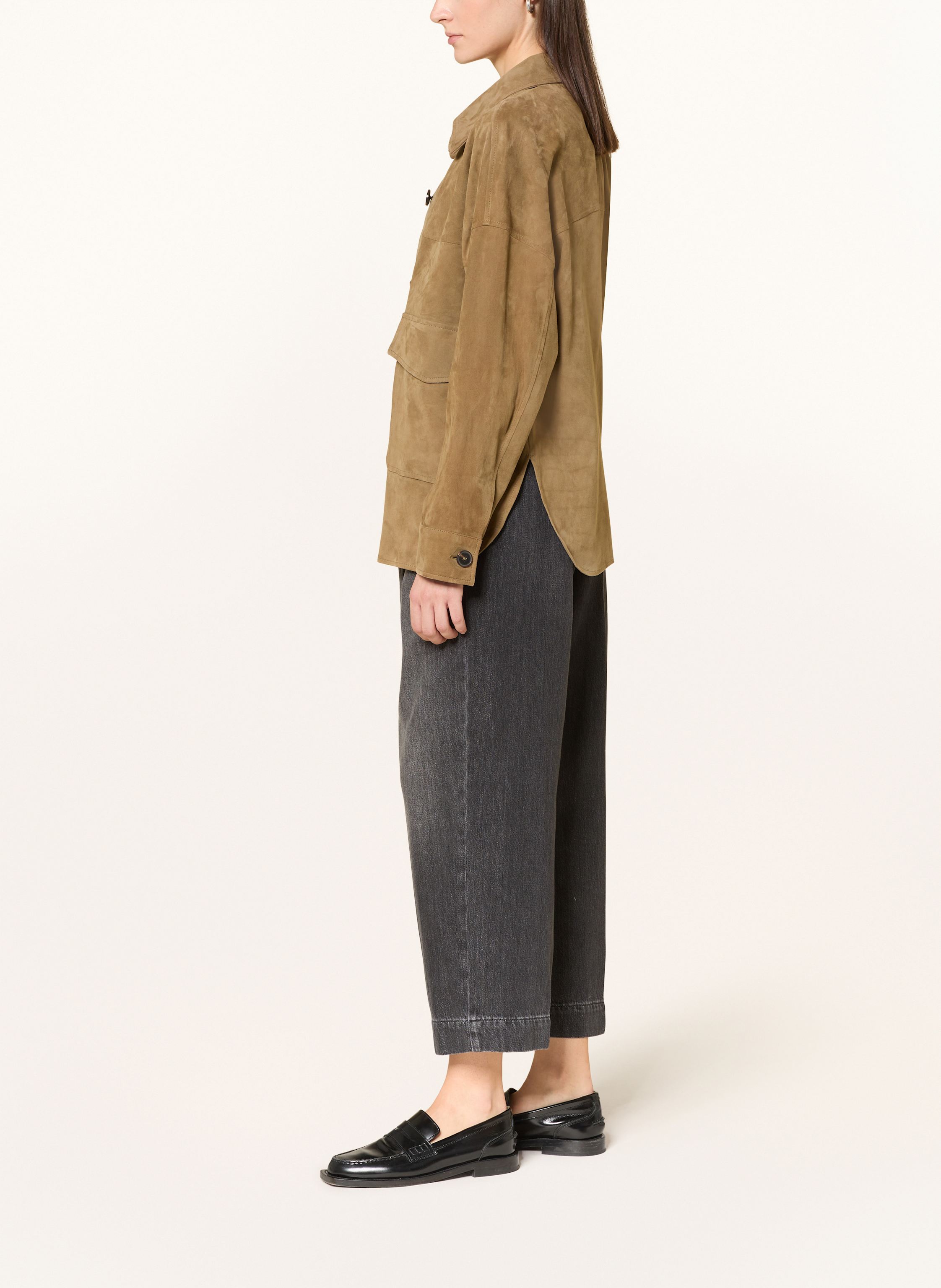 Thumbnail - Rossi Wide Leg Jeans Noa Crop grau