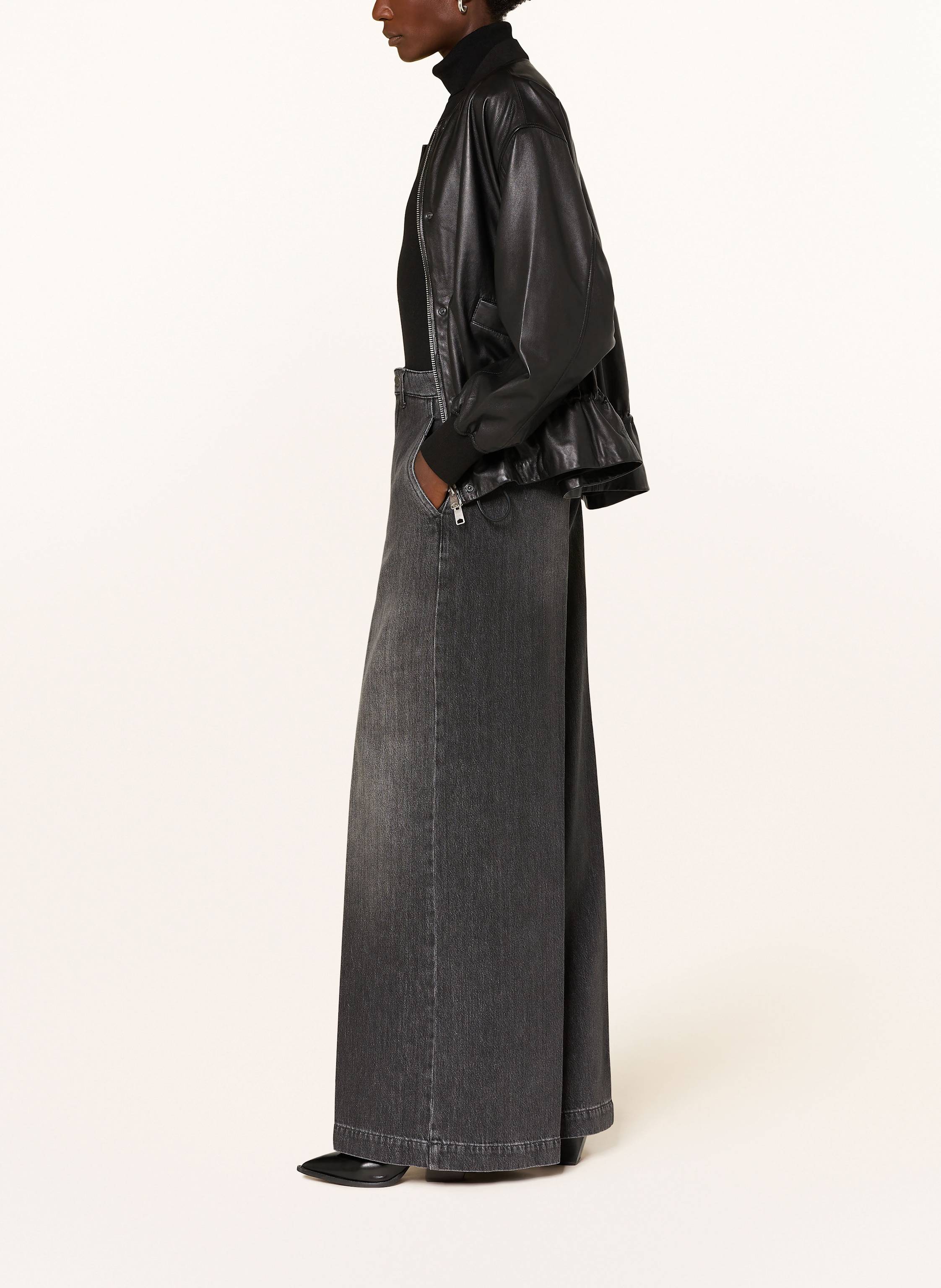 Thumbnail - Rossi Wide Leg Jeans Ivon grau