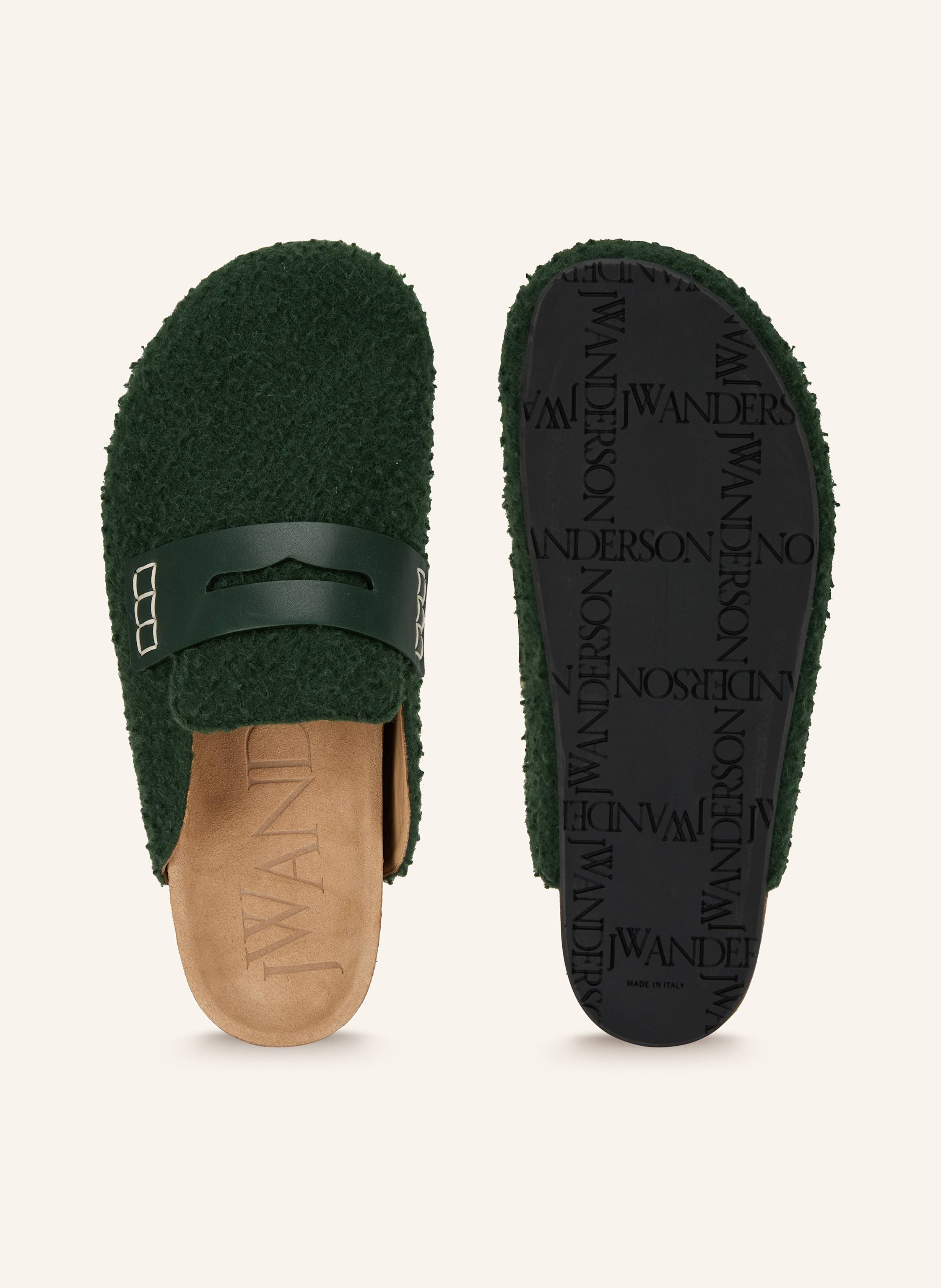 Thumbnail - Jw Anderson Mules Mit Teddyfell gruen