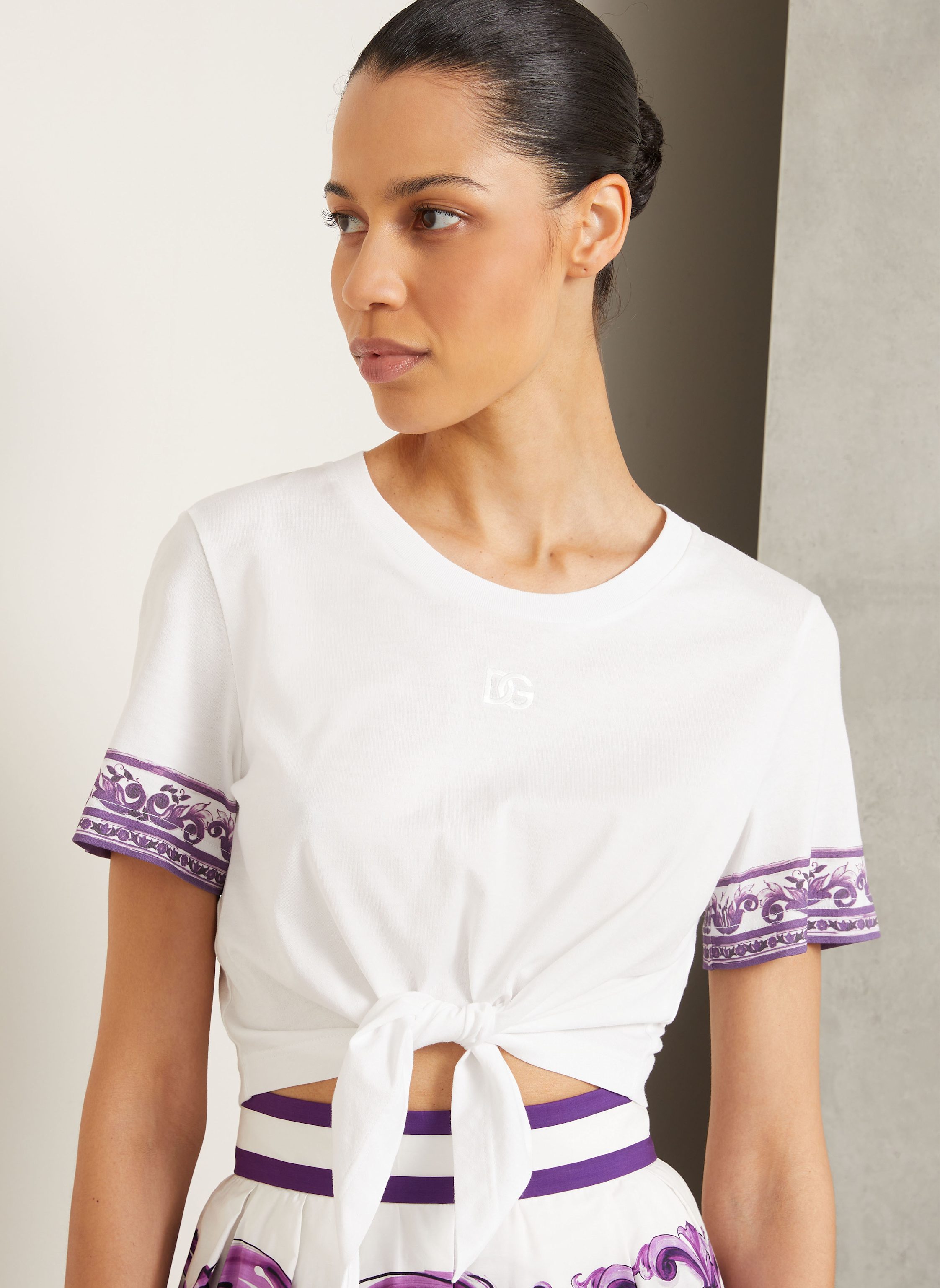 Thumbnail - Dolce & Gabbana Cropped-Shirt lila