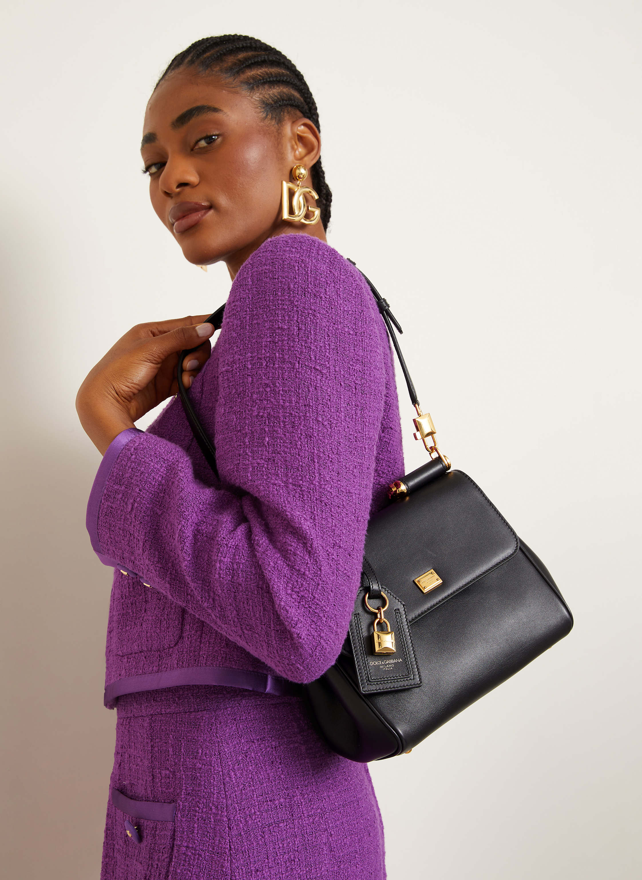 Thumbnail - Dolce & Gabbana Handtasche My Sicily Plongé schwarz