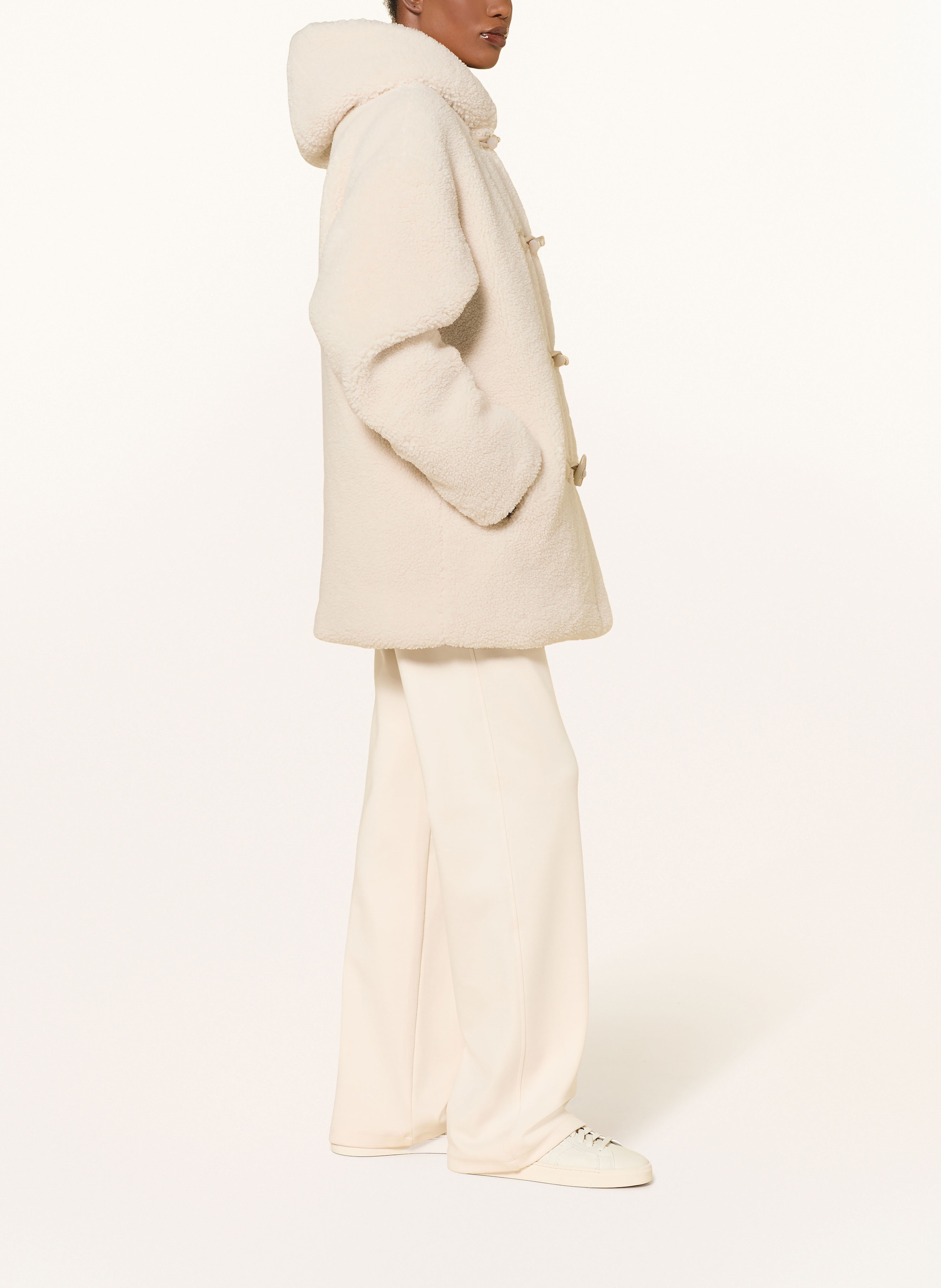 Thumbnail - Juvia Dufflecoat Thelma Aus Teddyfell beige
