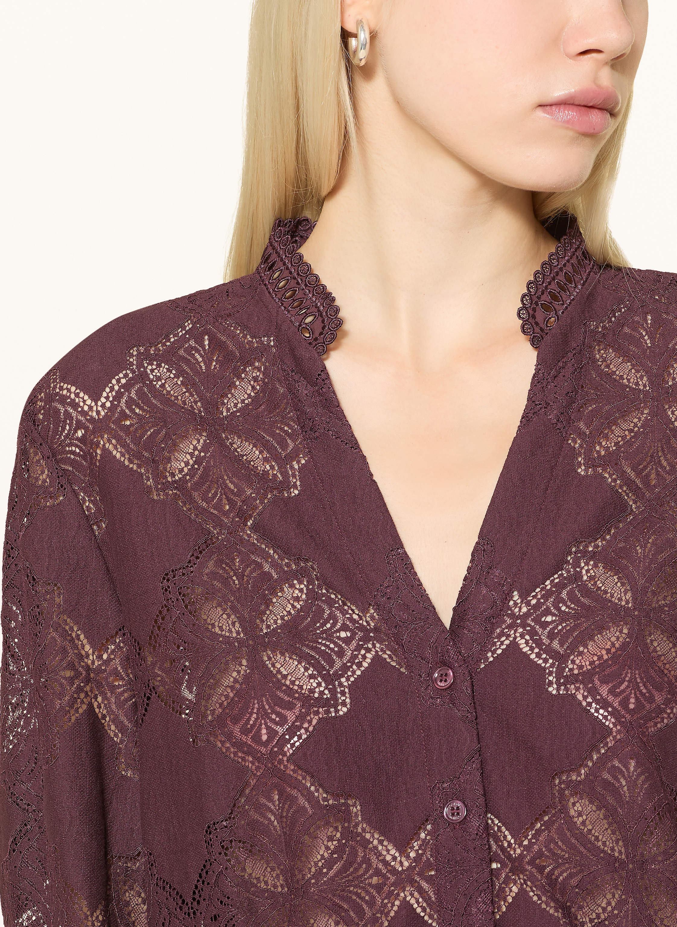 Thumbnail - Mos Mosh Hemdbluse Monia Aus Lochspitze rot