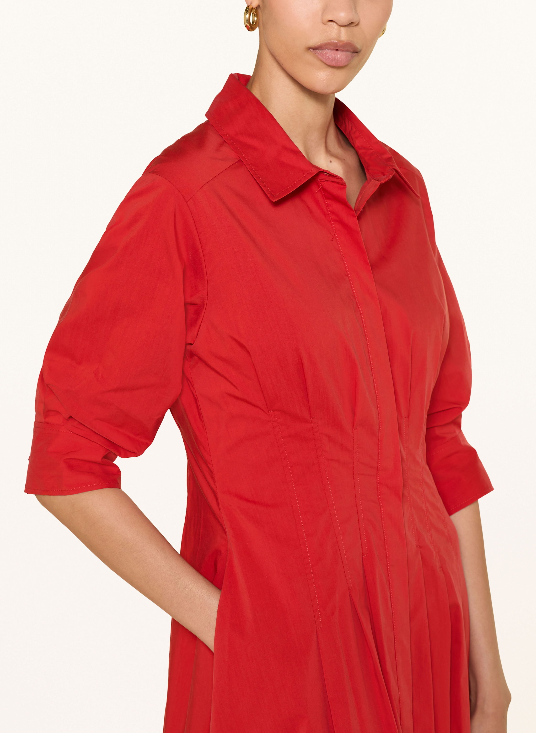 Thumbnail - Simkhai Hemdblusenkleid Jazz Mit 3/4-Arm rot