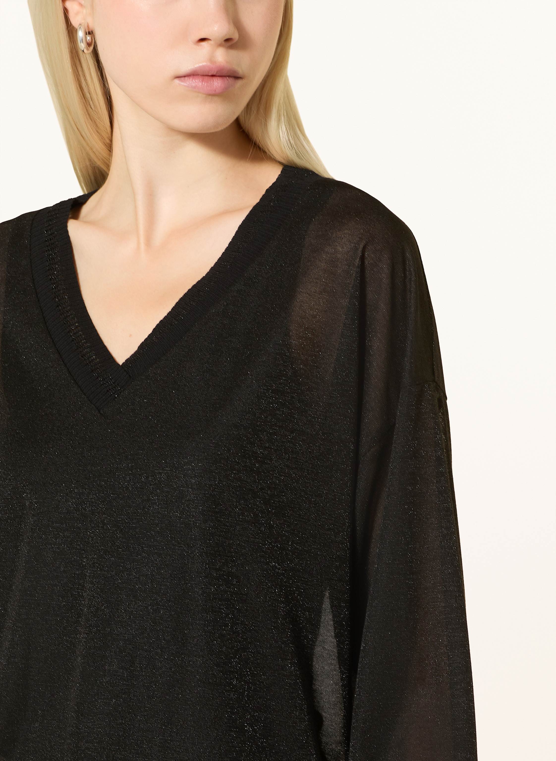 Thumbnail - Mos Mosh Pullover Mmkilana Mit Glitzergarn schwarz