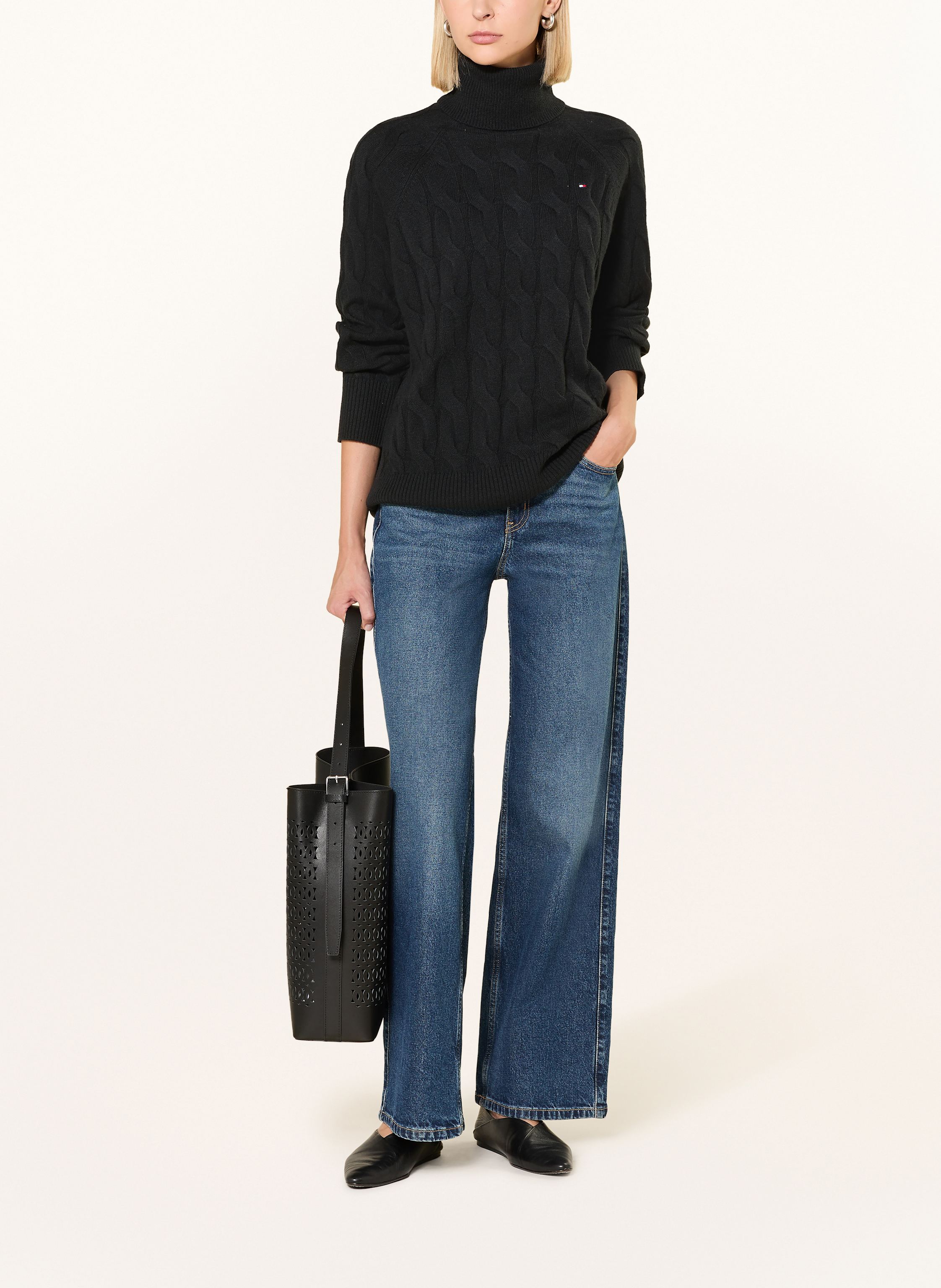 Thumbnail - Tommy Hilfiger Rollkragenpullover schwarz