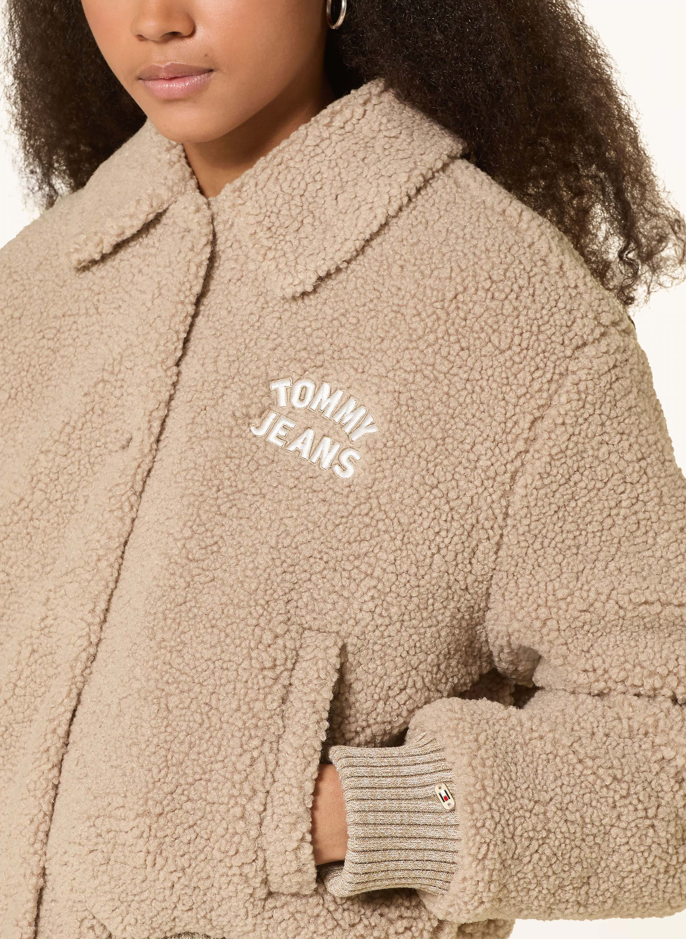 Thumbnail - Tommy Jeans Teddyfell-Blouson beige