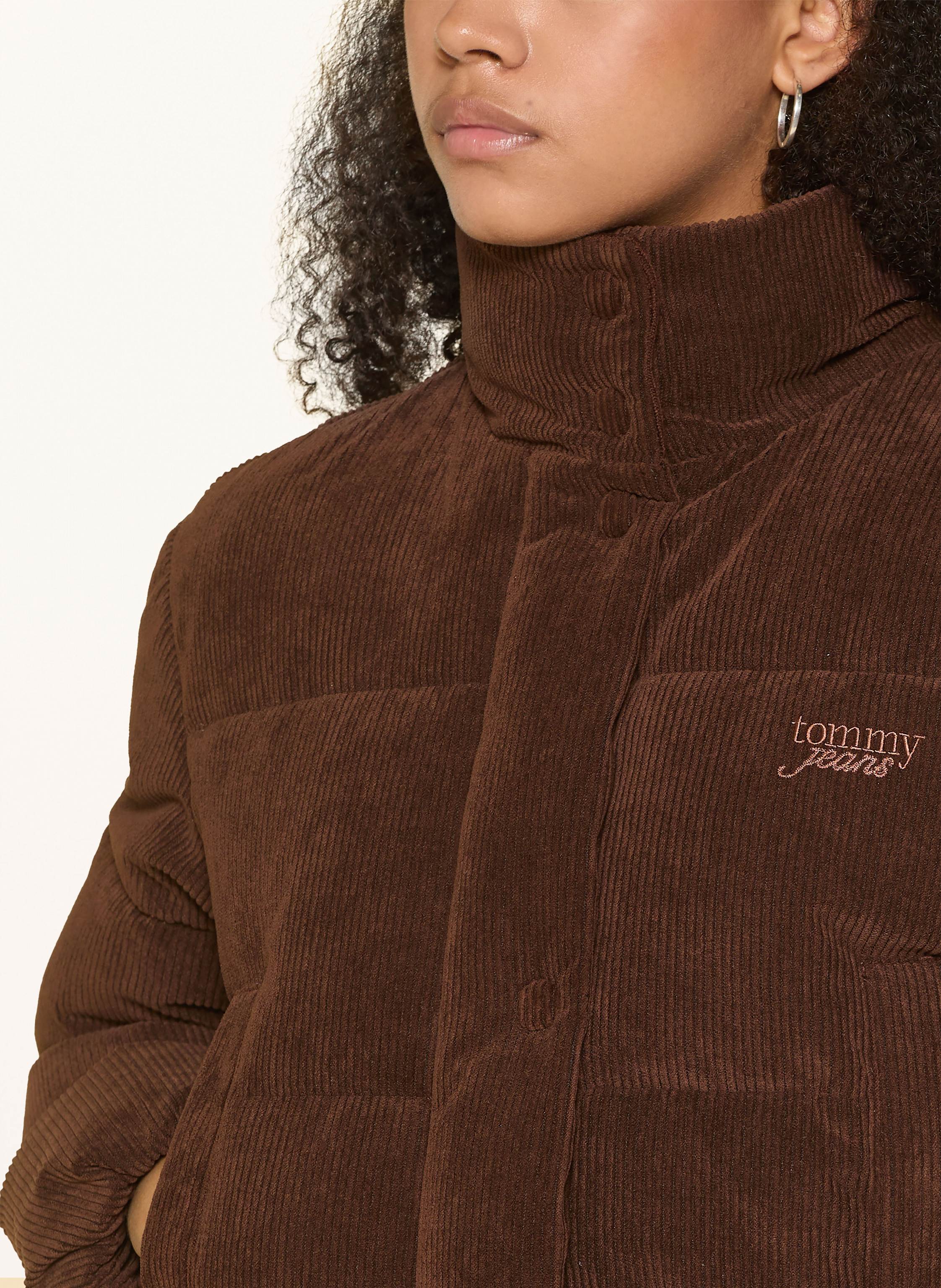 Thumbnail - Tommy Jeans Steppjacke Aus Cord braun