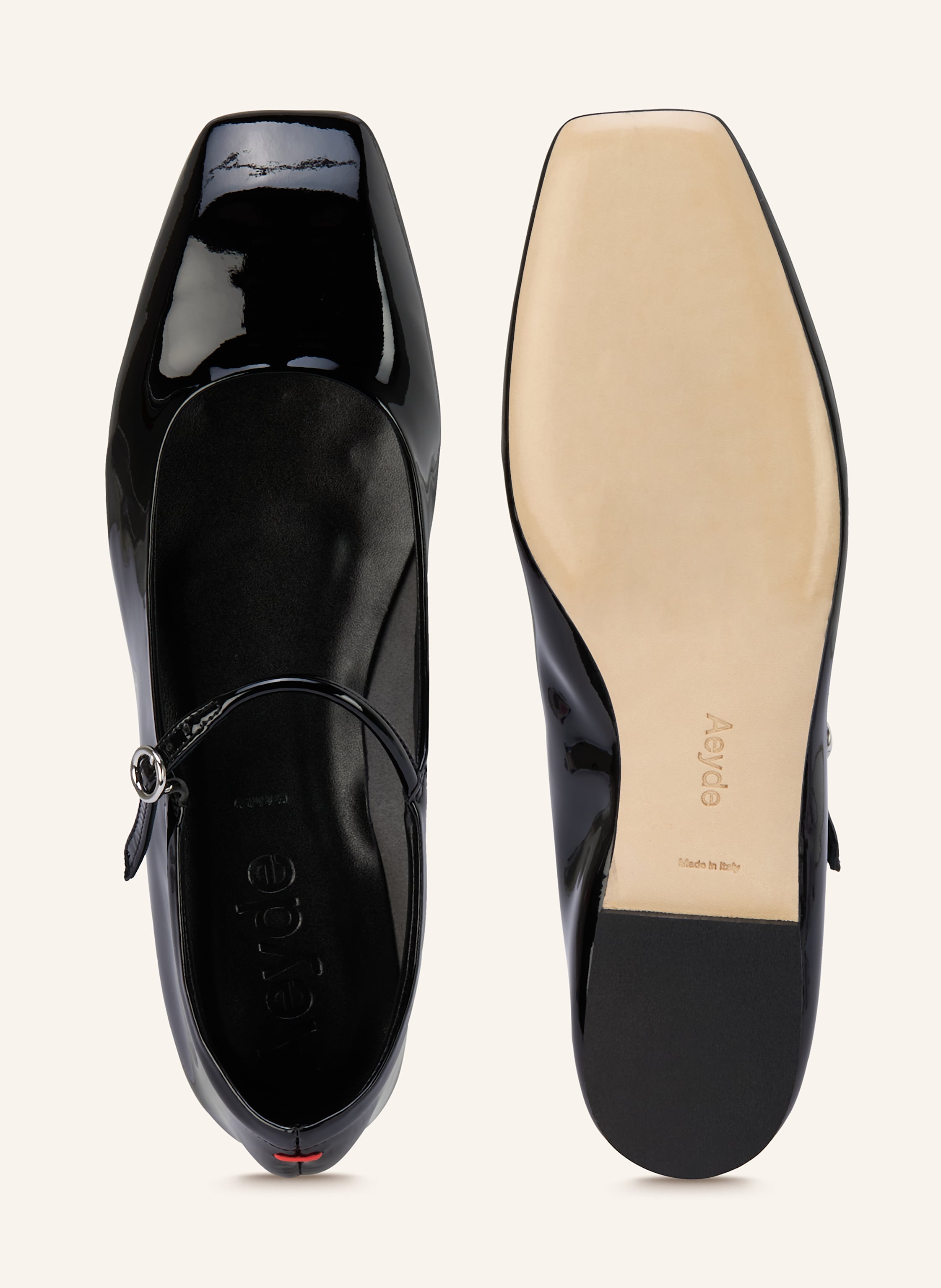 Thumbnail - Aeyde Mary-Jane-Ballerinas Uma schwarz