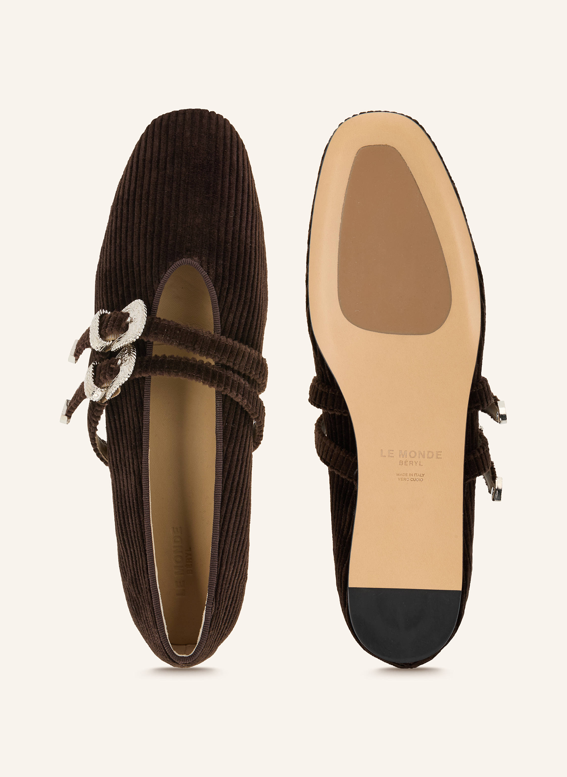 Thumbnail - Le Monde Béryl Mary-Jane-Ballerinas braun