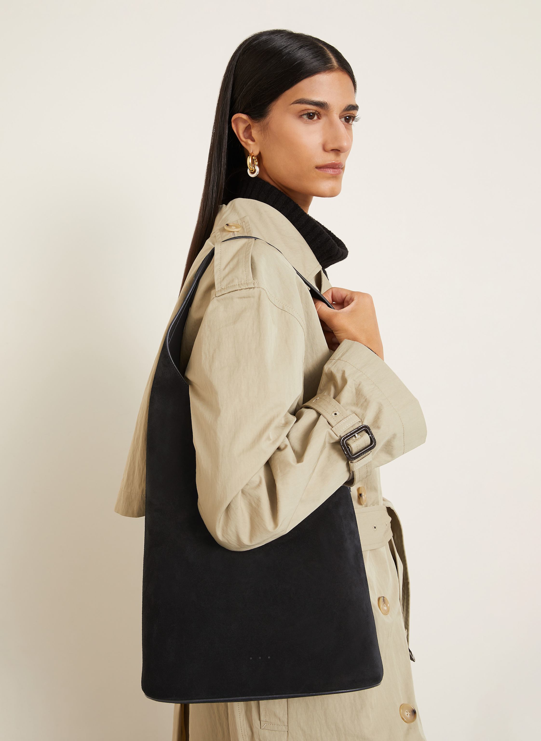 Thumbnail - Aesther Ekme Schultertasche Lune schwarz