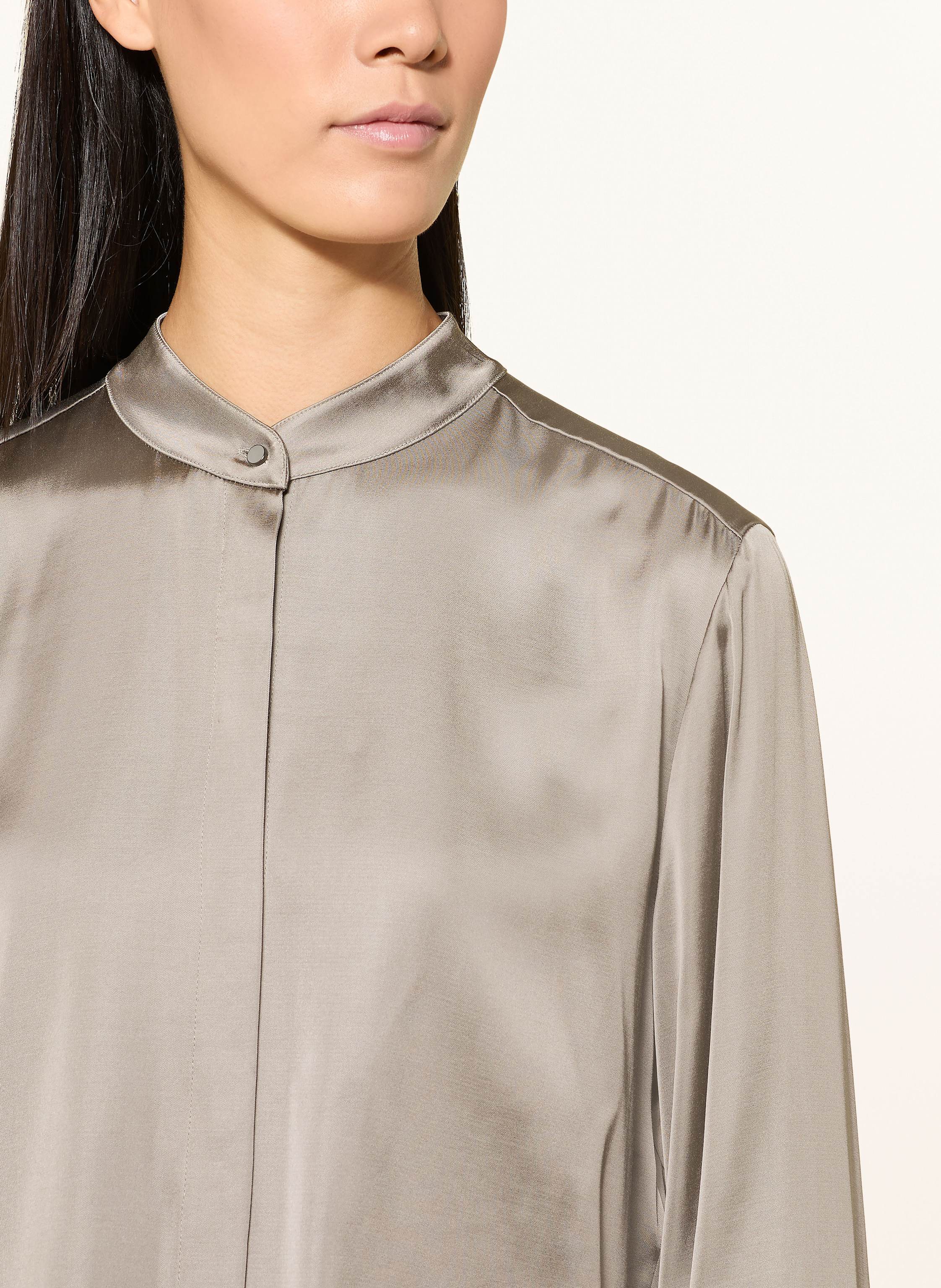 Thumbnail - Marc Cain Satinbluse Mit Abnehmbarer Schluppe grau