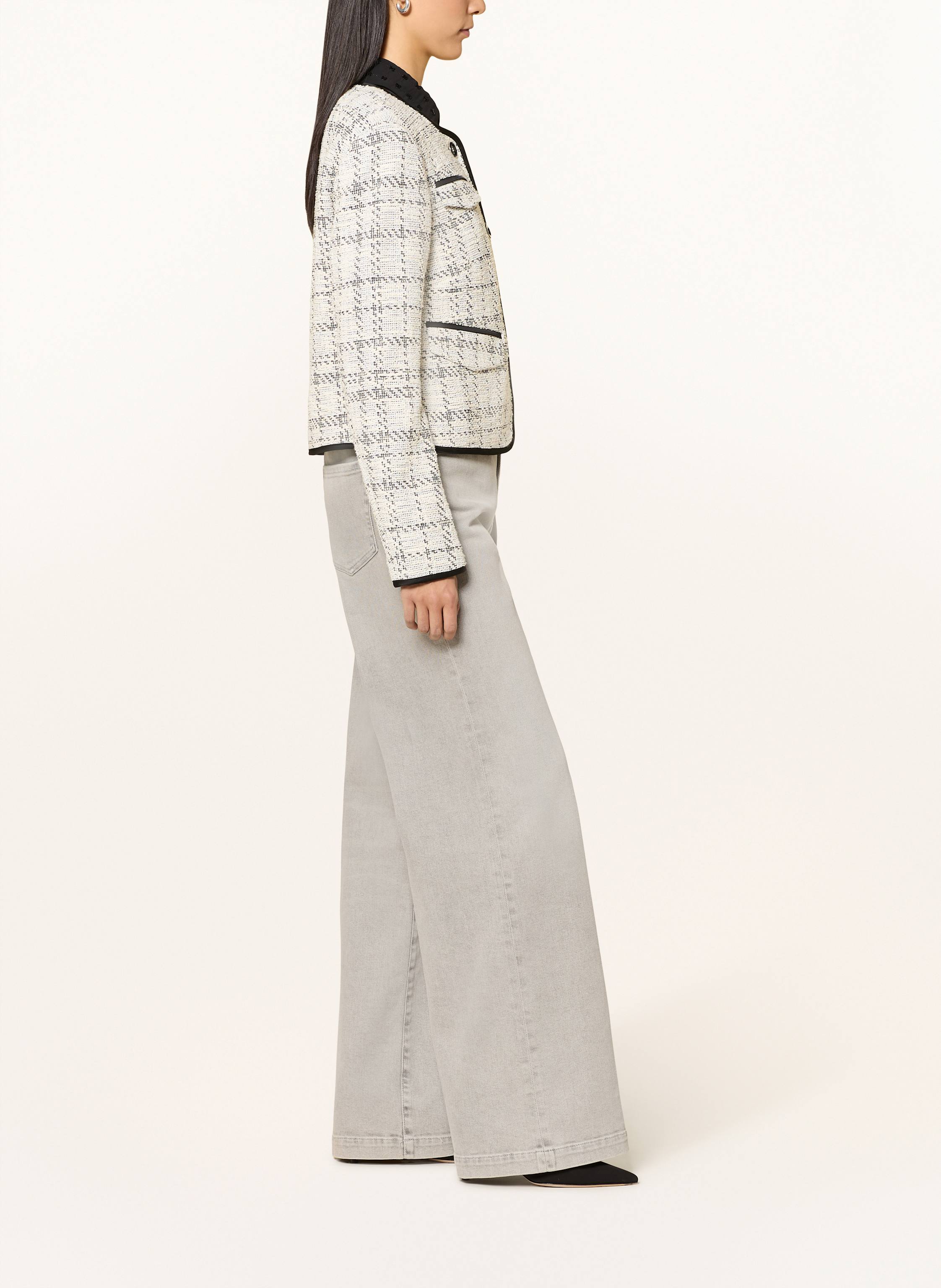 Thumbnail - Marc Cain Wide Leg Jeans Warri Mit Schmucksteinen grau