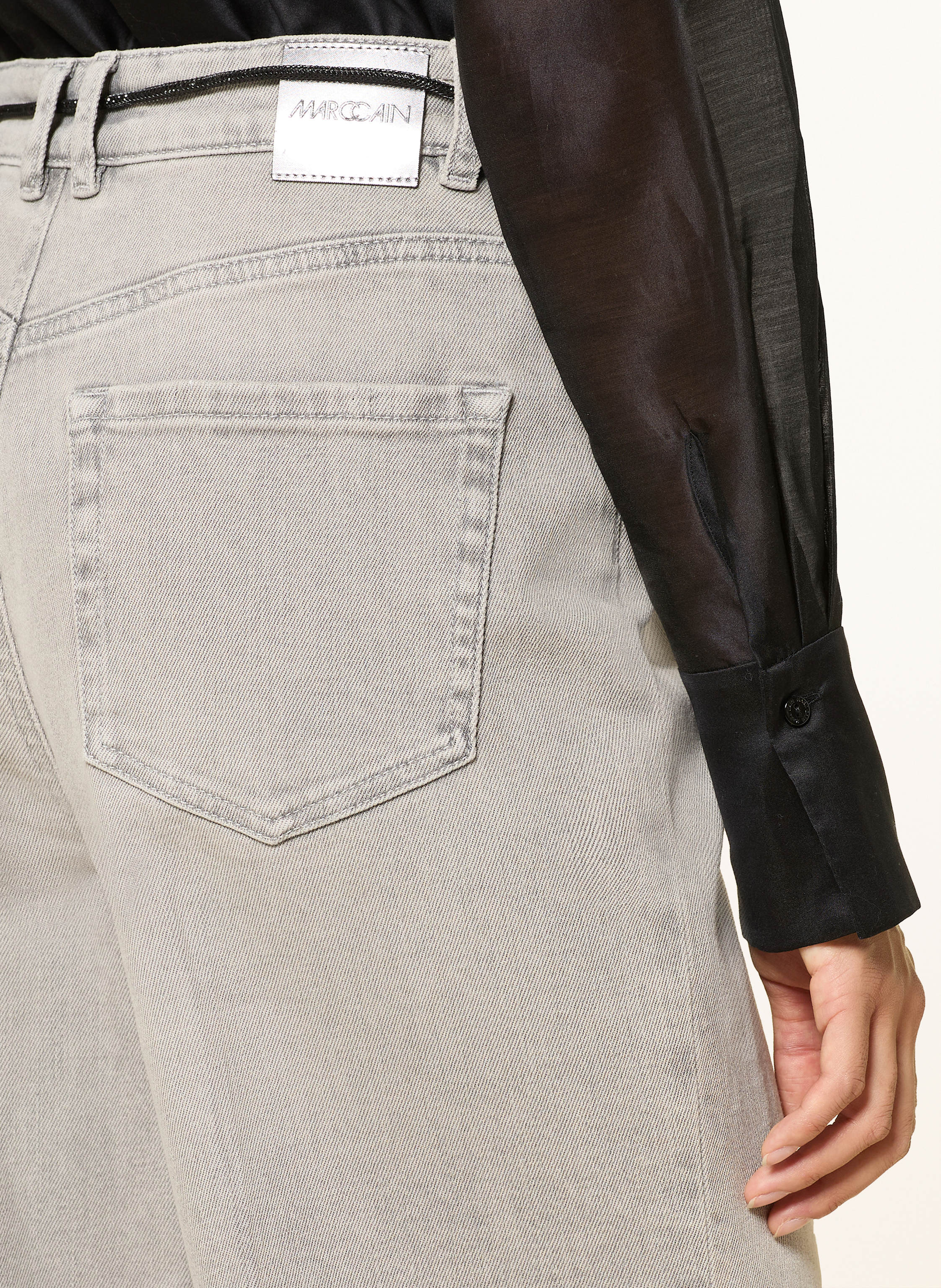 Thumbnail - Marc Cain Wide Leg Jeans Warri Mit Schmucksteinen grau