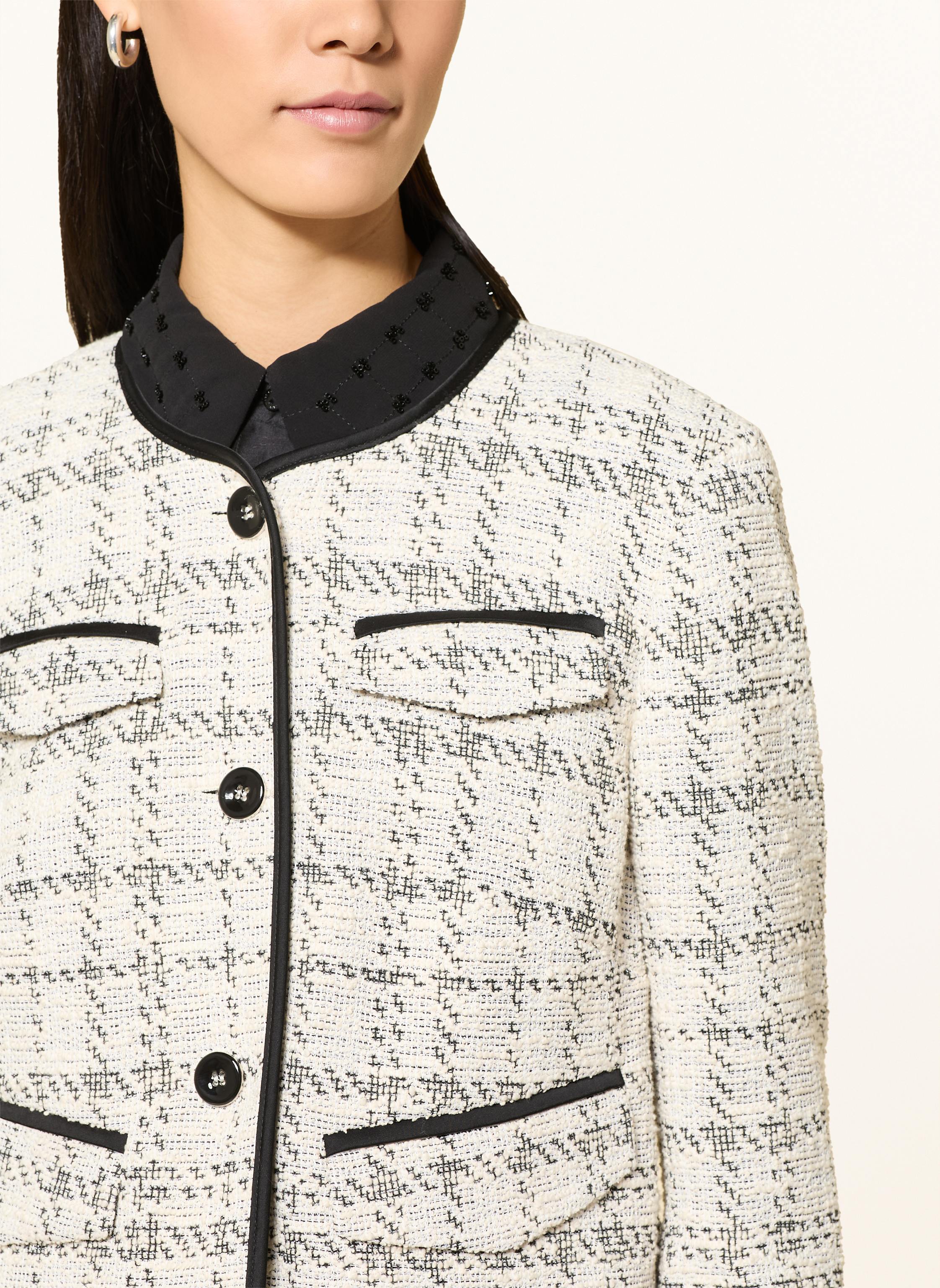 Thumbnail - Marc Cain Tweed-Jacke Mit Glitzergarn beige